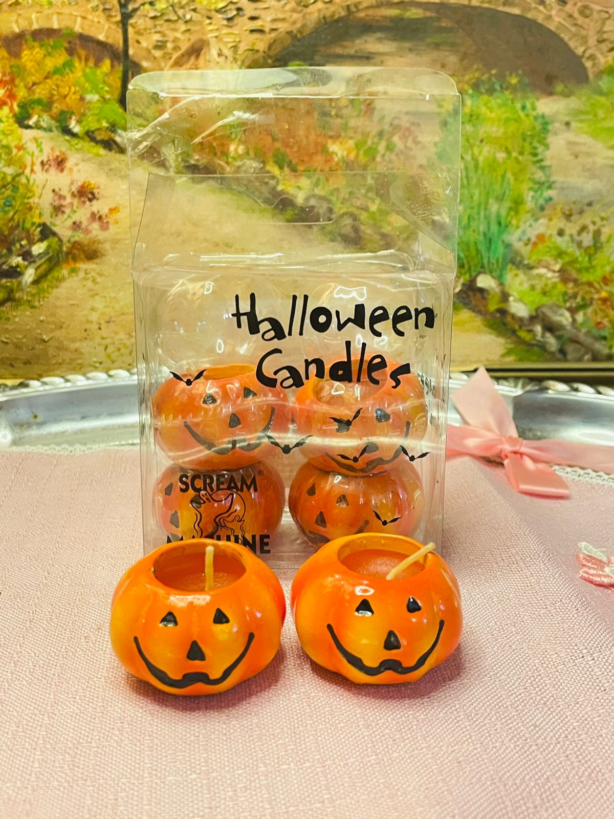 6Pcs Halloween Pumpkin Tealight Candles – Decor for Halloween Parties & Home