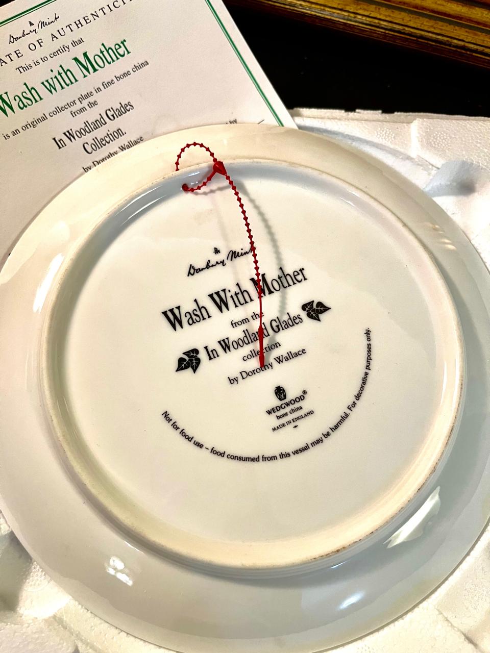 Wedgwood Boxed Decorative Plate Danbury Mint Woodland Glades Rabbit Plate 20 cm