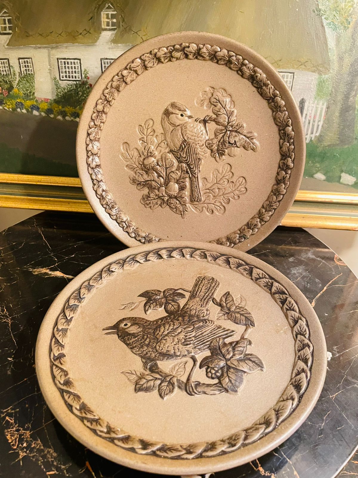 Rare Find - Poole Pottery “The Blackbird” Wall Plates by Barbara Linley Adams – 8.5 inches Vintage Collectible