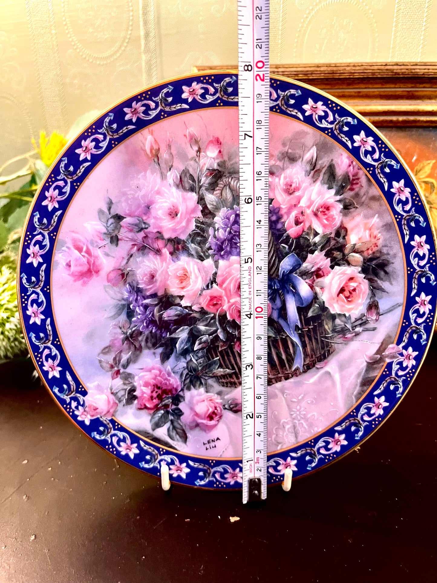 Lena Liu Roses Limited Edition Collector Plate 1992 W.S. George