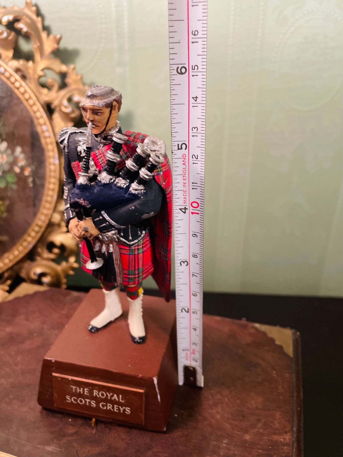 The Royal Scots Greys Piper Soldier Figurine Ornament