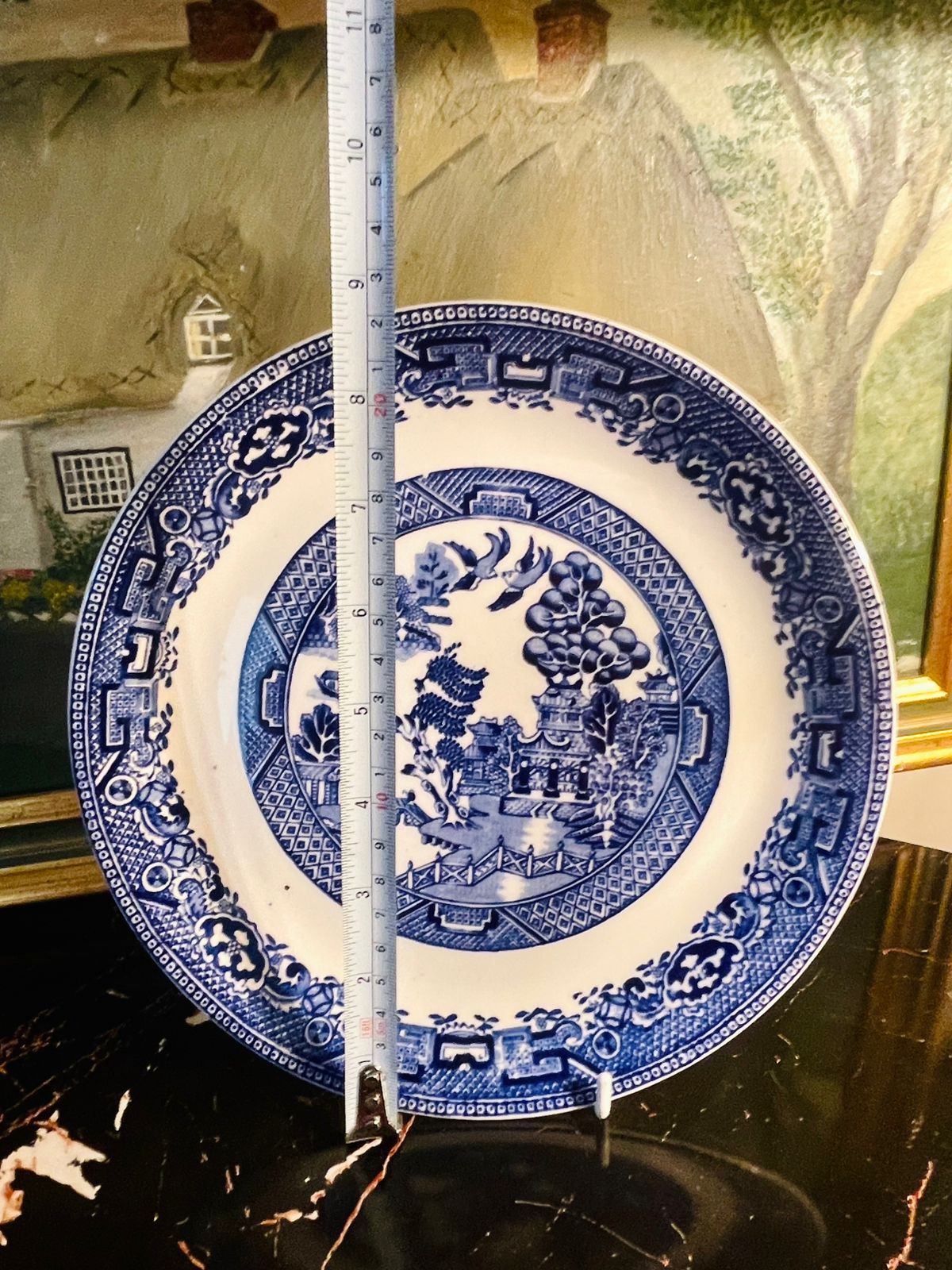 Blue & White Willow Pattern Decorative Plate 10in – England