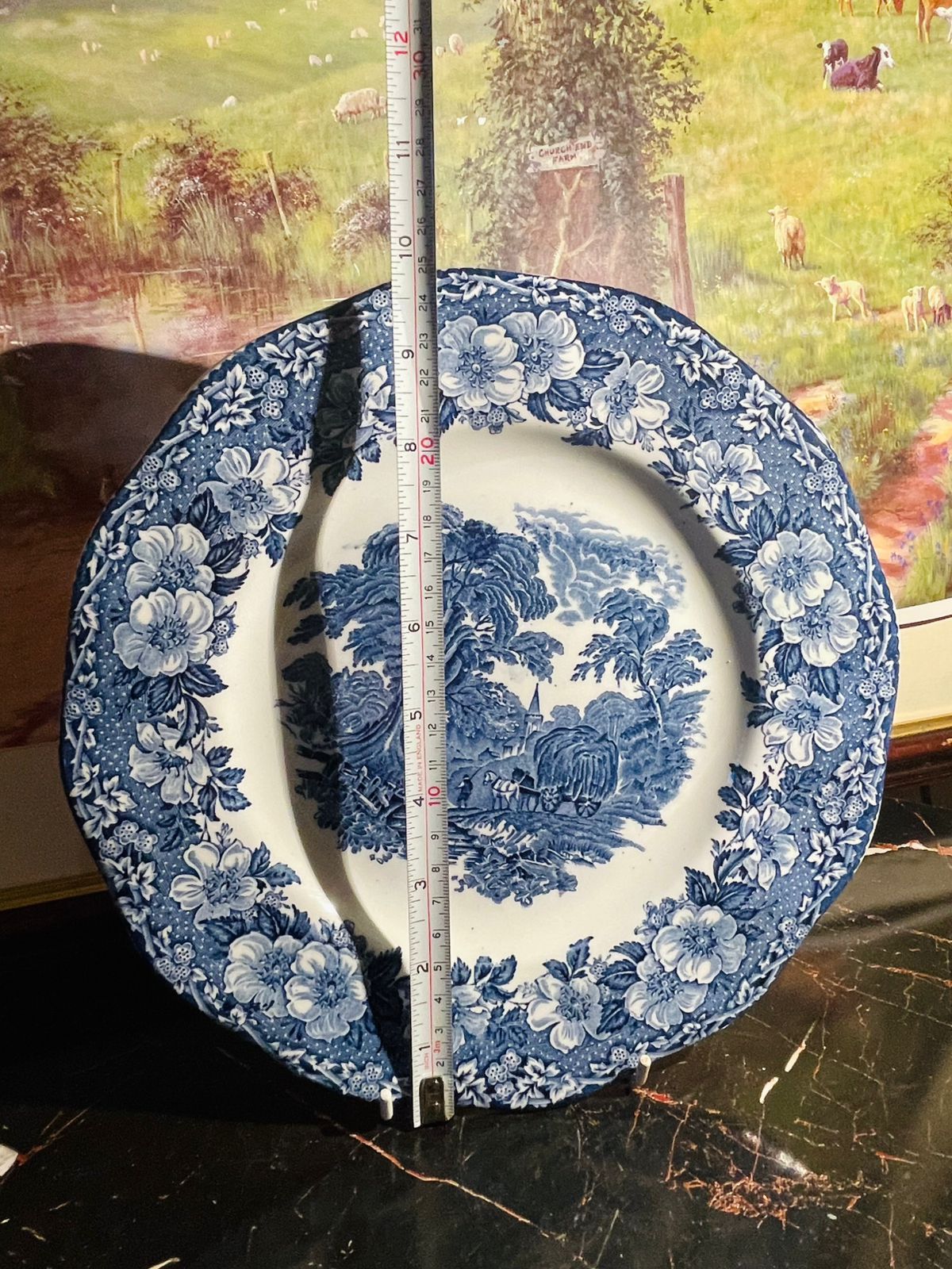 Enoch Wedgwood Blue & White Ceramic decor Plate – Made in England