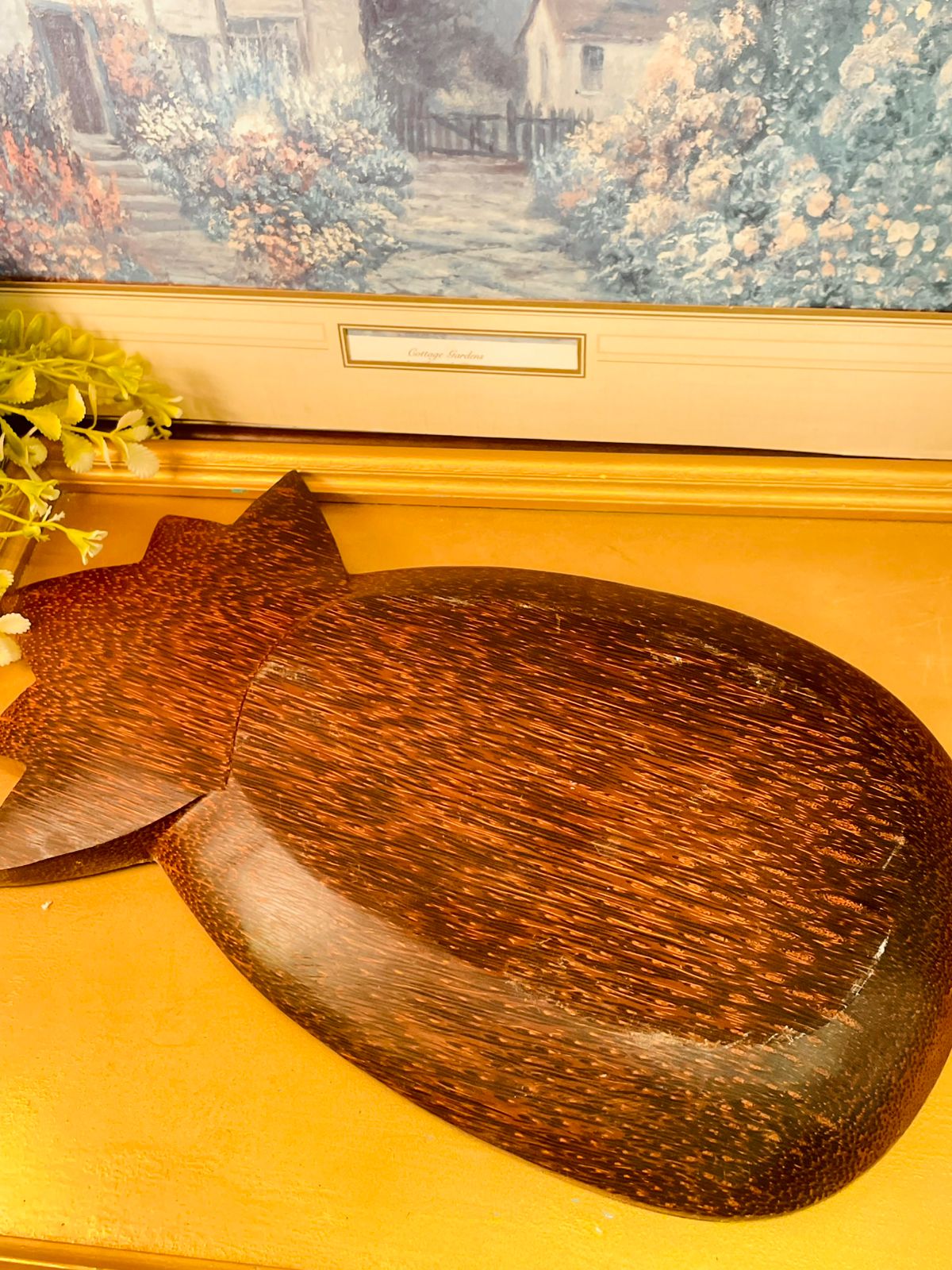 Pineapple Shaped Wooden Serving Decorative Tray