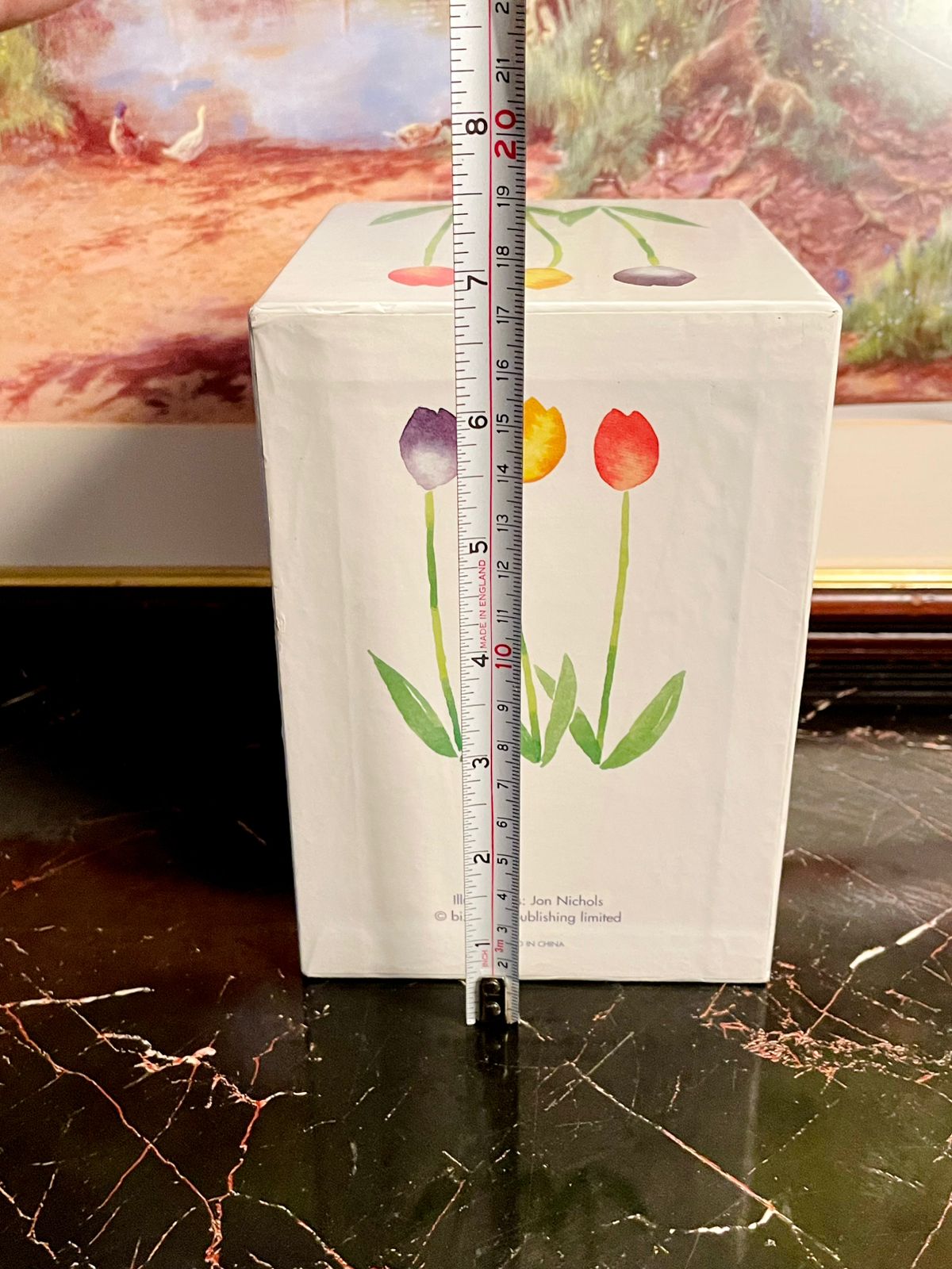 Floral Tulip 3-Drawer Mini Storage Chest with Matching Address Book β Decorative Organizer Set