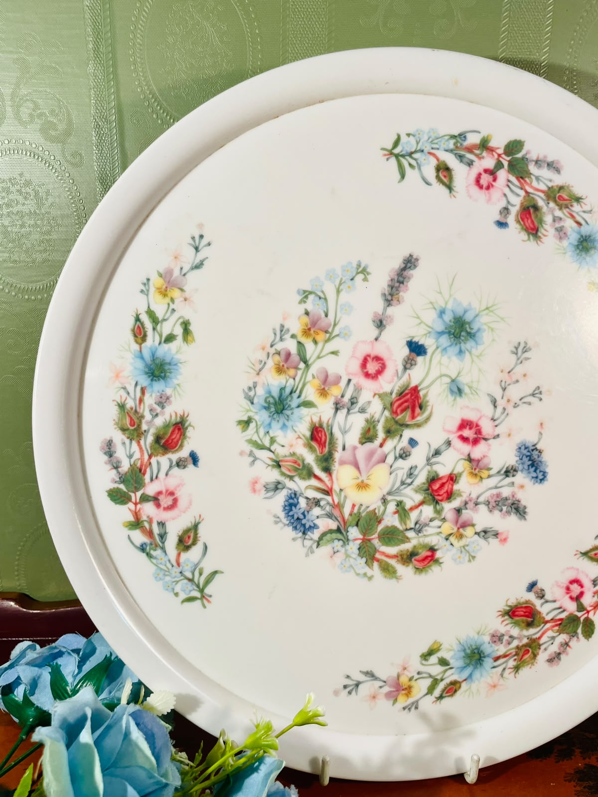 Multicolour Floral Ceramic Serving Platter – 12 Inch