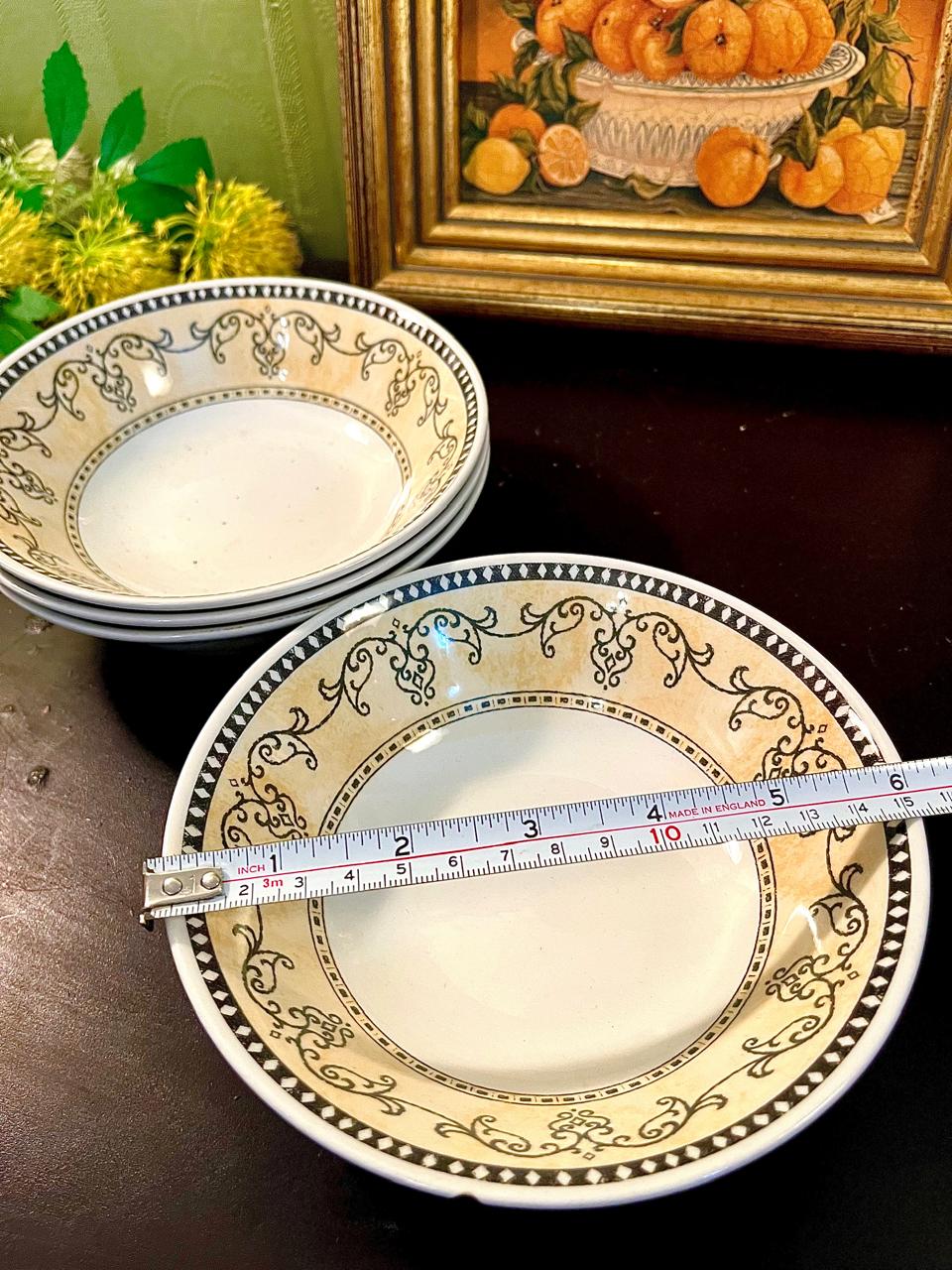 Churchill Staffordshire Soup Bowls Set of 4 – 6 Inch Vintage England