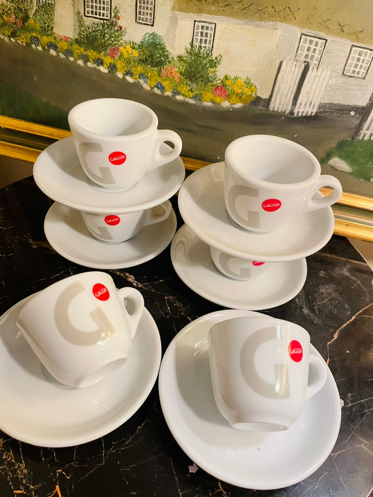 MAGPIE Sarah Young Espresso Set of 6 – Gaggia Coffee Cups & Saucers