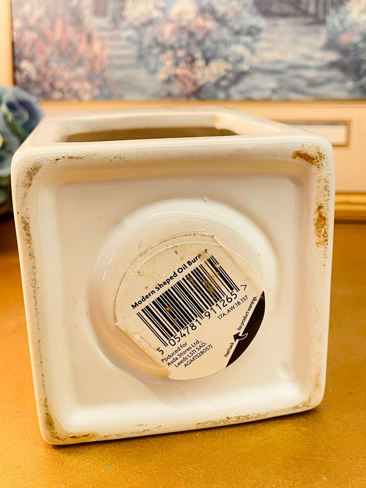 White Ceramic Wax Melt Burner – Minimal Home Fragrance Decor