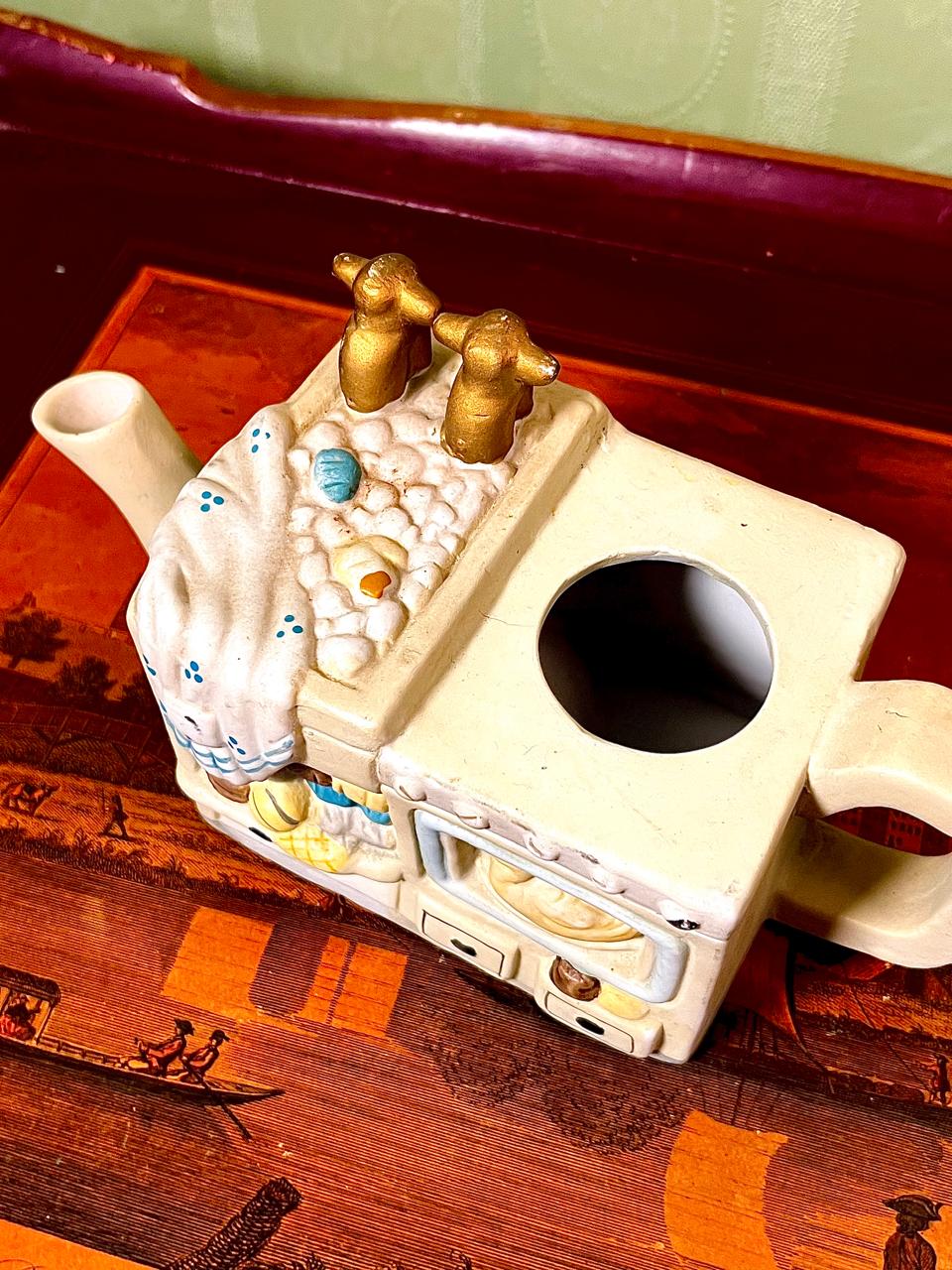 Vintage Ceramic Kitchen Stove Utensil Holder Vase or Tooth pick holder 5.5 Inch