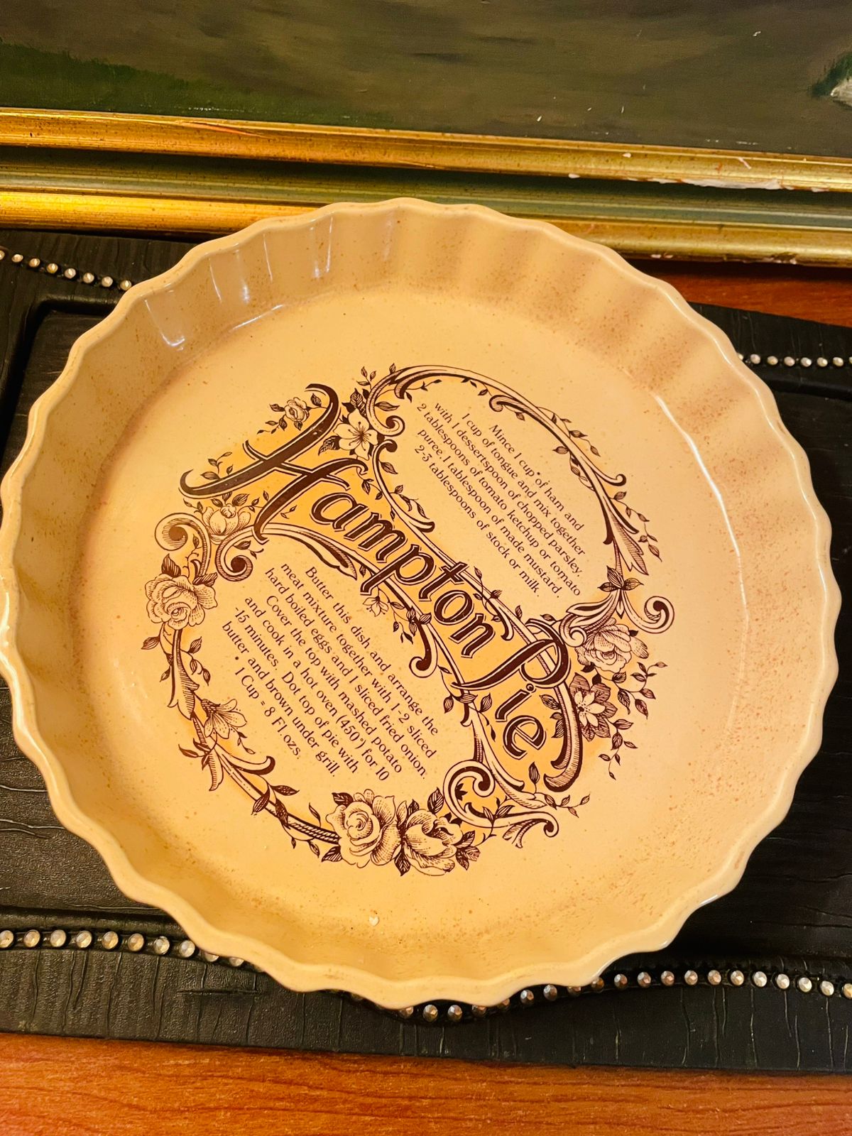 Vintage Pie Dish, Lasagna Dishe, Medium size, Oven Safe