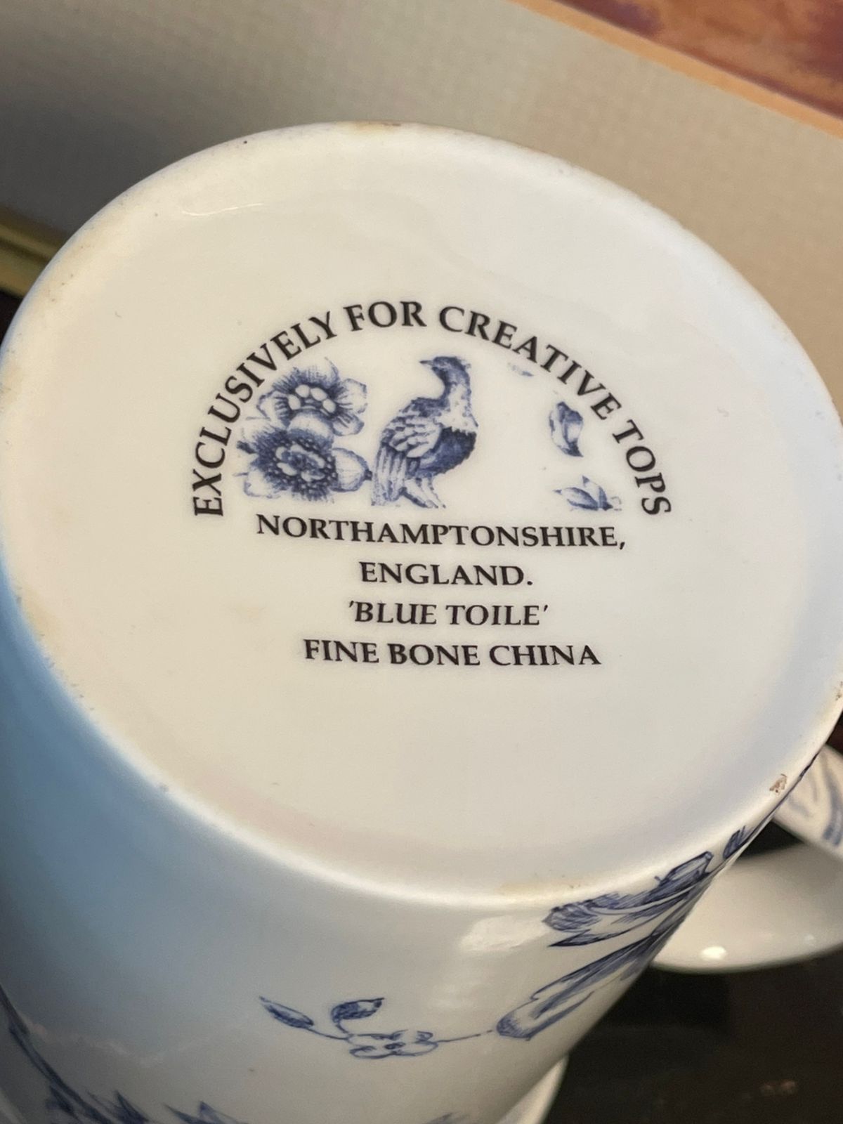 Creative Tops ‘Blue Toile’ Fine Bone China Mug – England