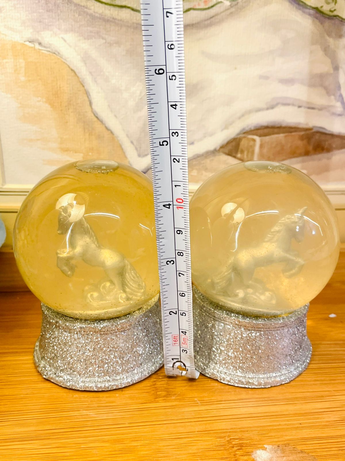 Unicorn Snow Globe - Elegant Silver Base - Magical Home Decor