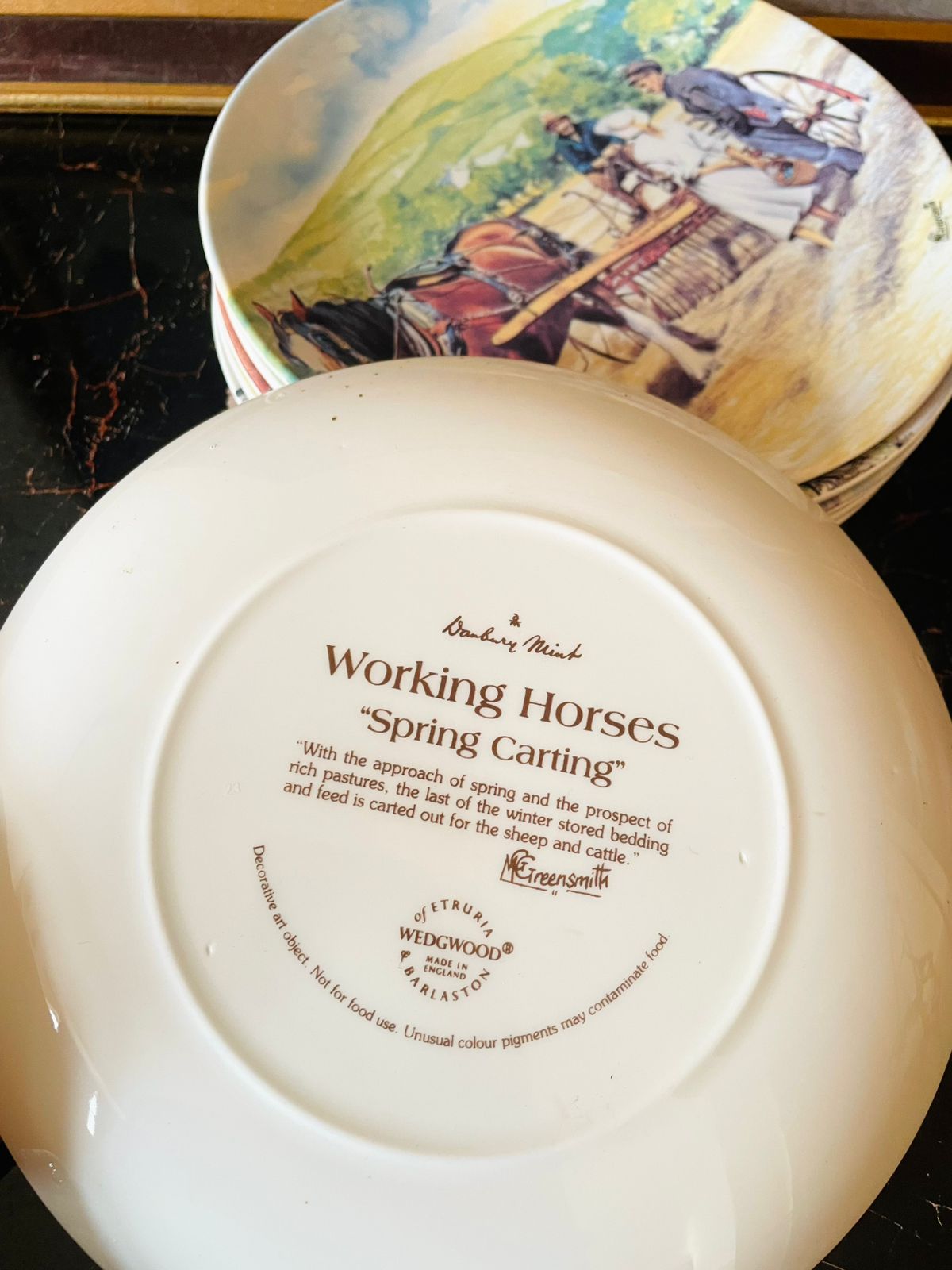 Wedgwood “Working Horses” Collector’s Plates Set – 8 inches, England (1500 each)