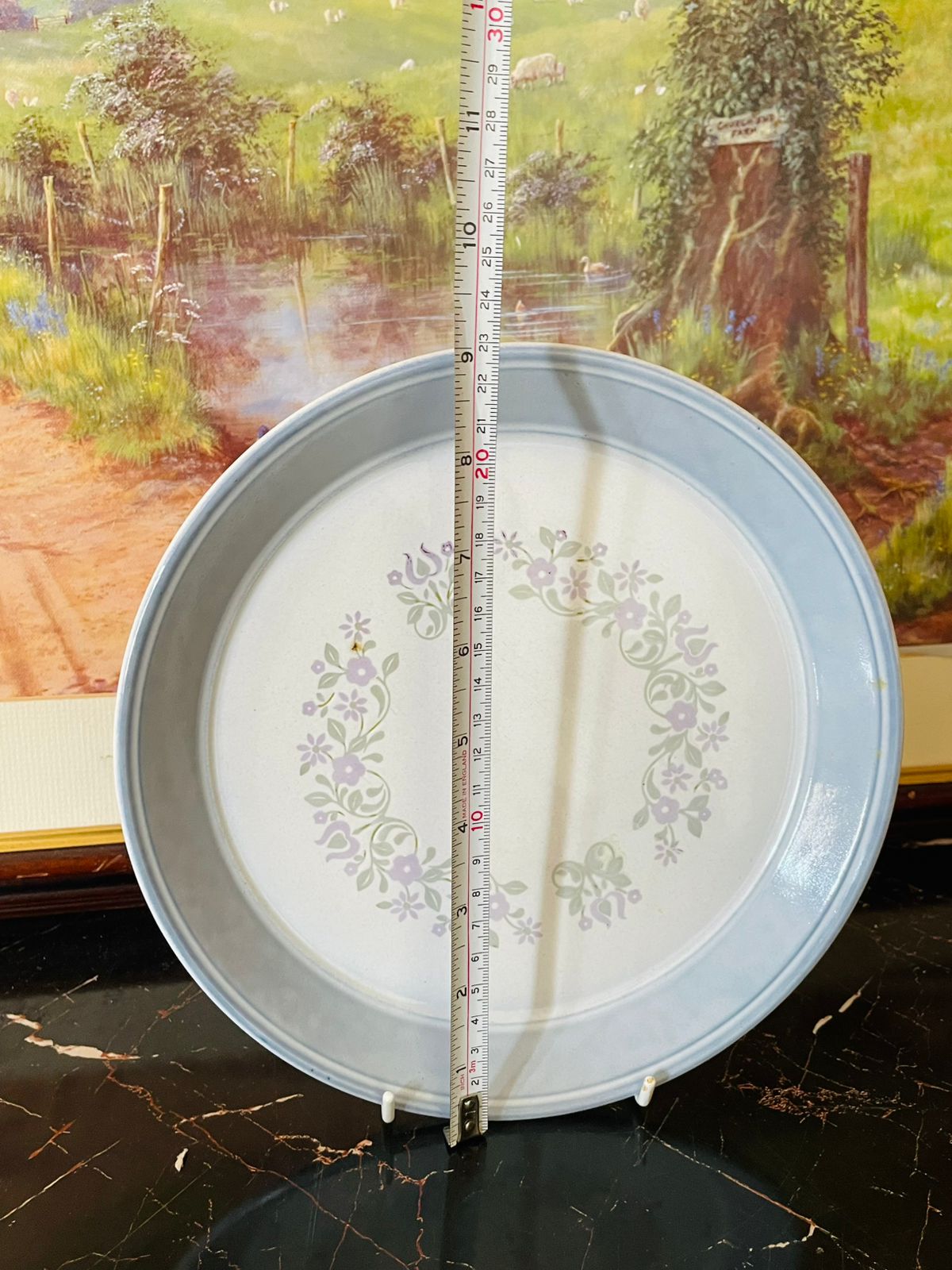 Set of 5 Vintage Kiln Craft Staffordshire Dinner Plates – Floral Wreath Design (England)