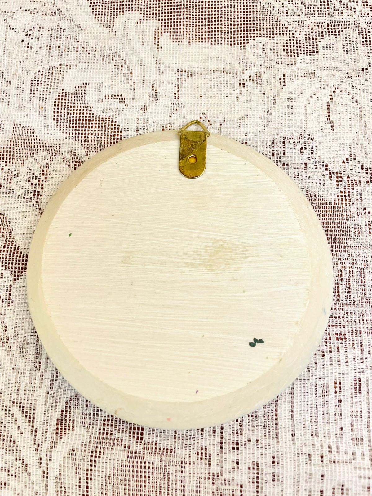 Vintage Floral Relief Wall Plate with Roses 4.5 inch