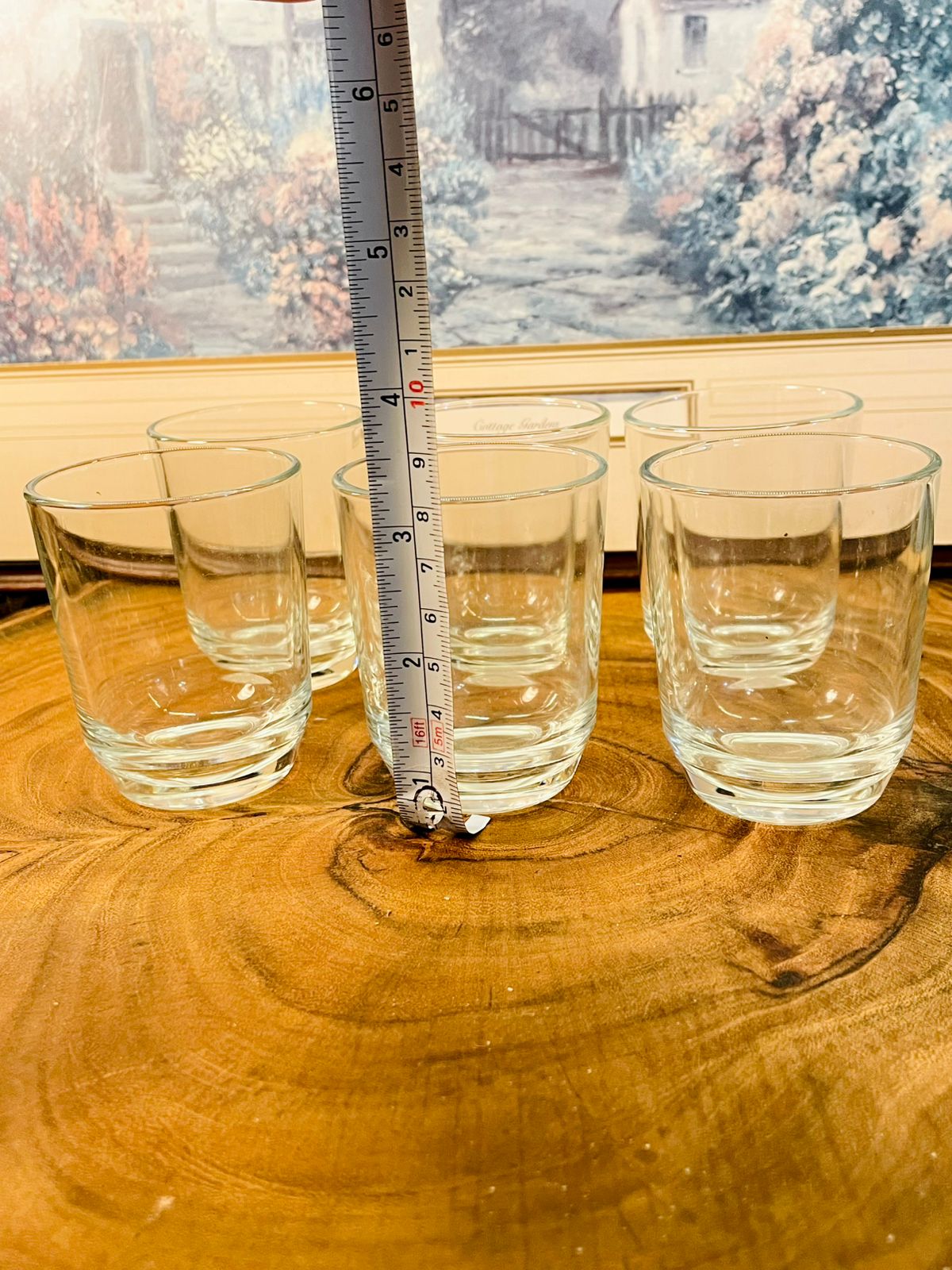 Set of 6 Vintage Clear Glass Set – Minimalist Everyday Drinkware