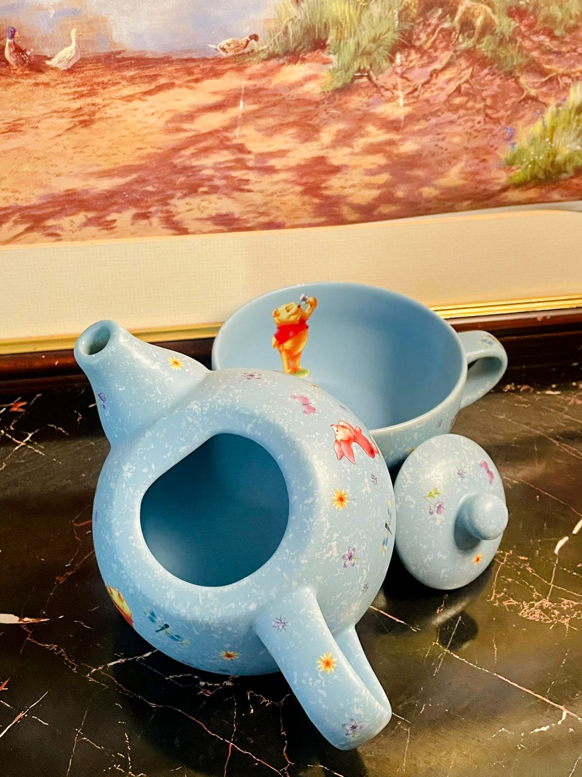 Disney Winnie the Pooh Tea-for-One Ceramic Teapot & Cup Set – Collectible