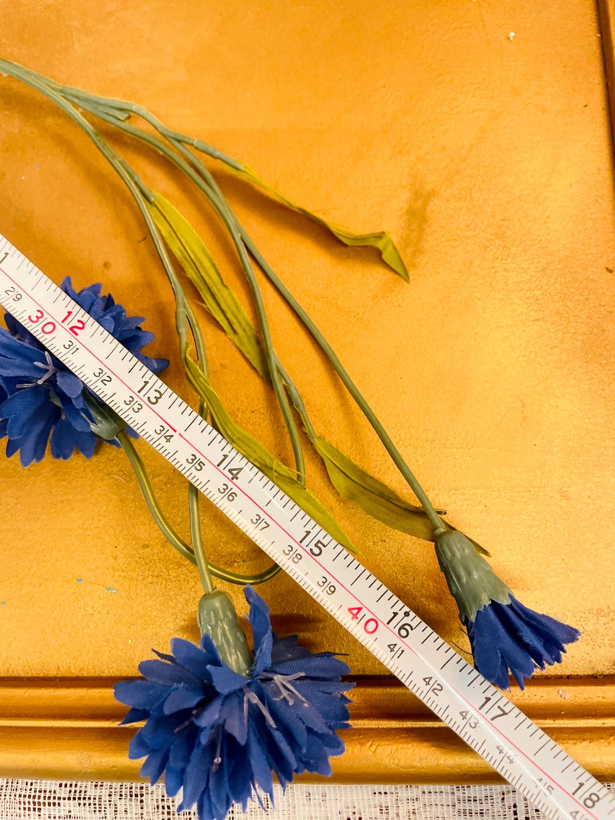 Blue Artificial Cornflower Floral Spray 17"