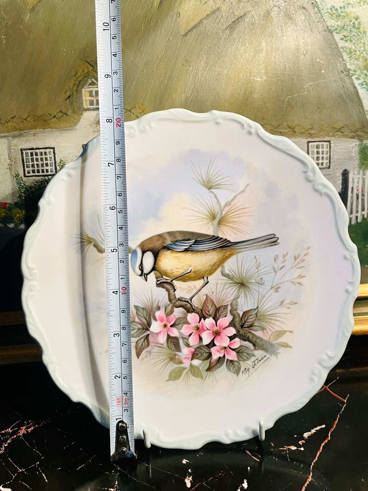 Royal Albert Bone China Collector Plate – Woodland Birds “Blue Titmouse” by Reginald A. Johnson (1982) England