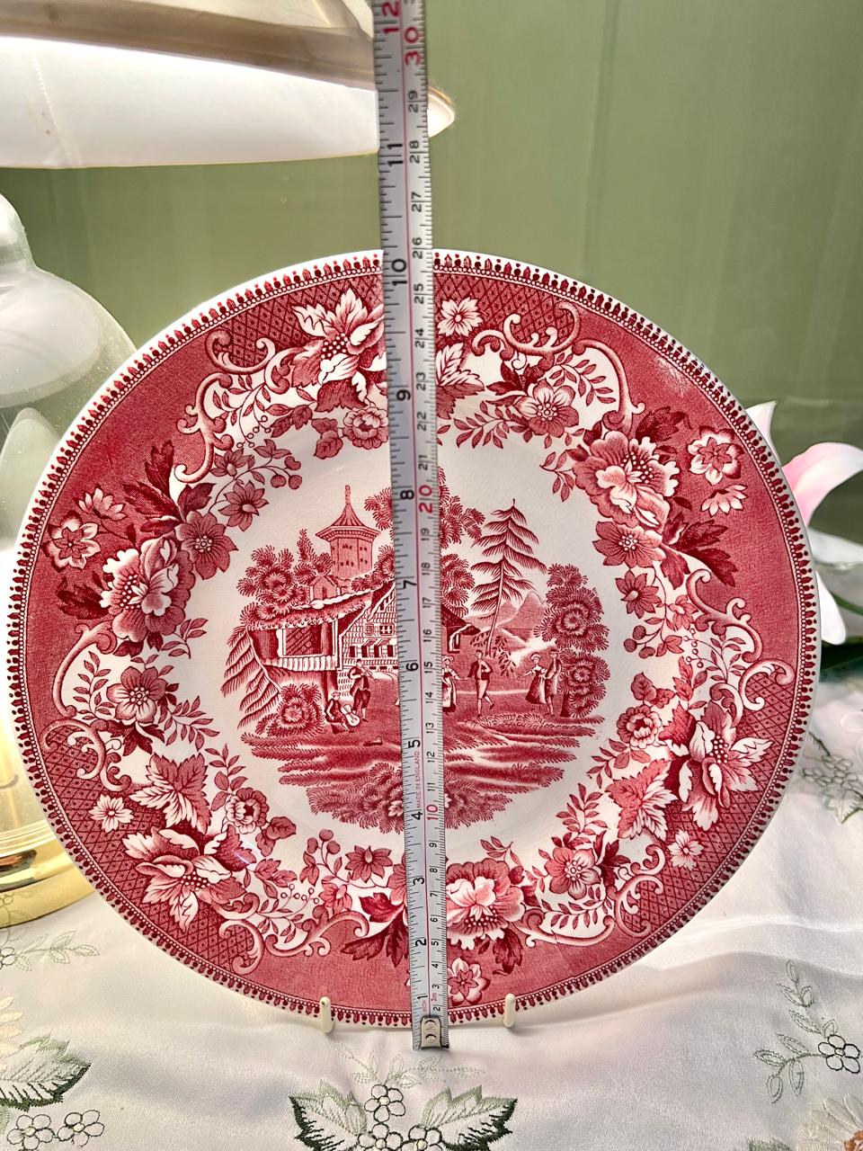 Avon Cottage Red Transferware Wall Plate – 10 in