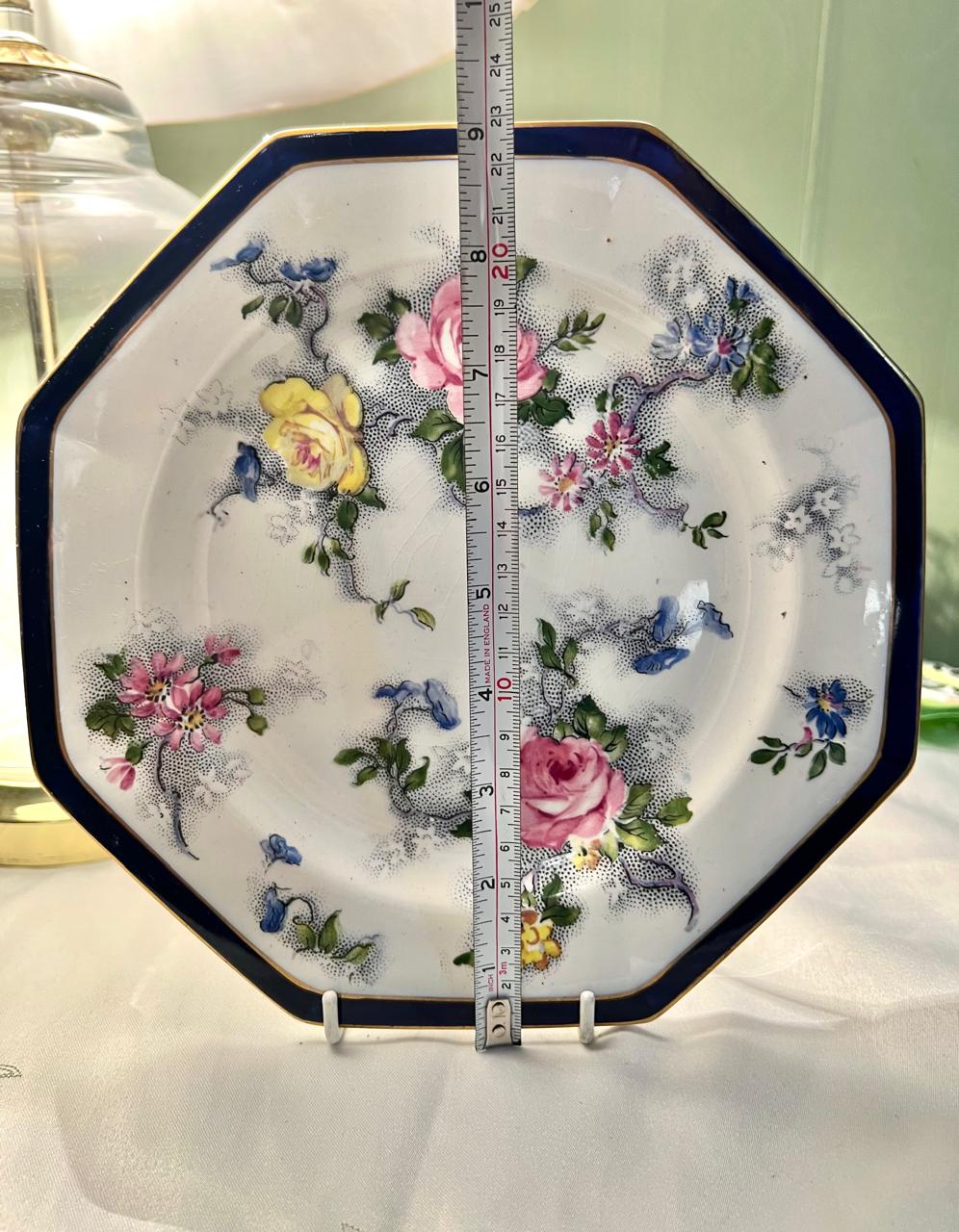 Royal Hampton Ware Floral Octagonal Wall Plate 23cm