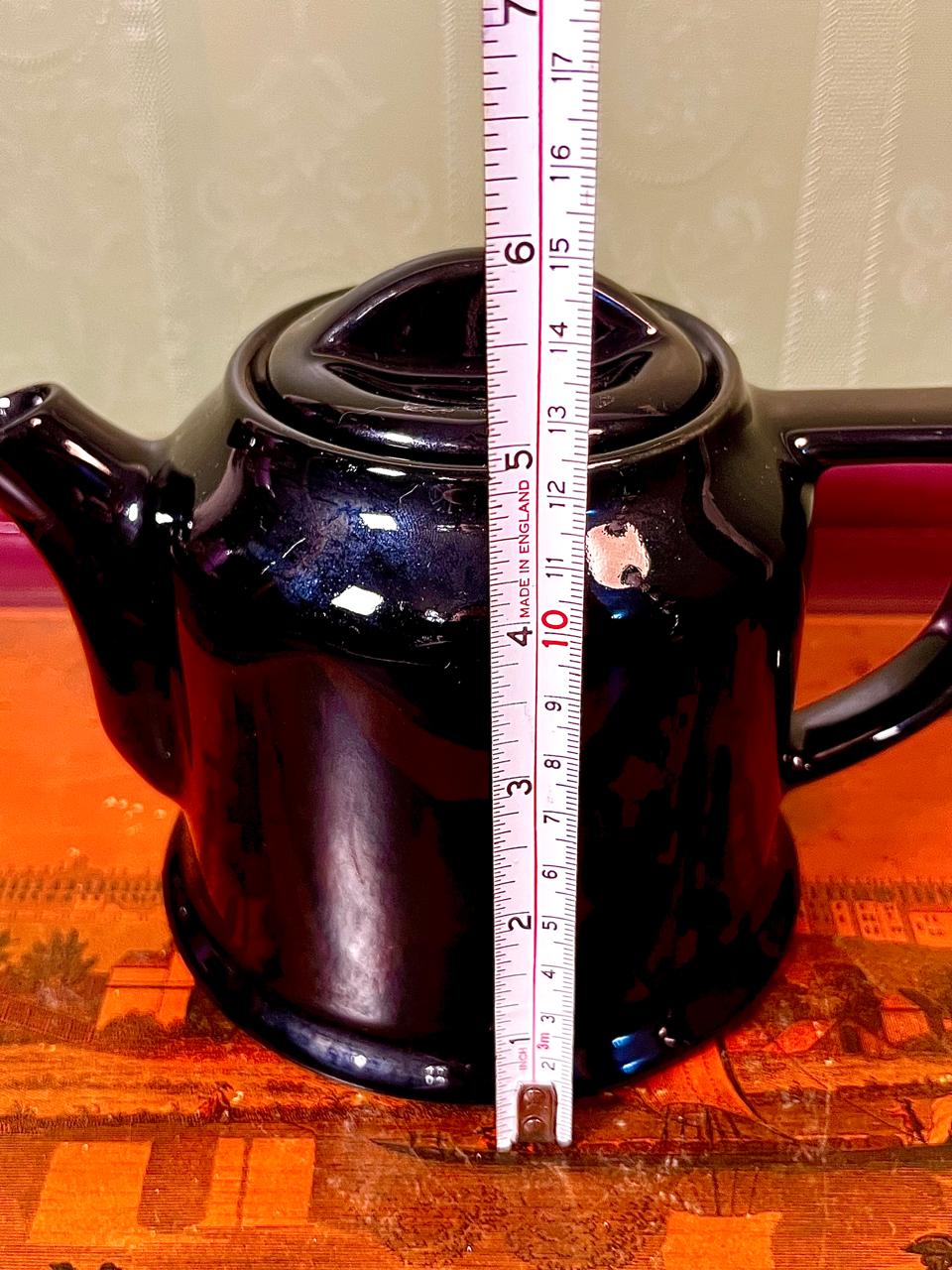 Beltman Langer USA Black Stoneware Teapot | Vintage Coffee Pot