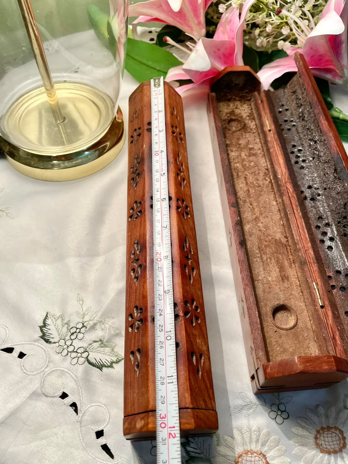 Vintage Wooden Incense Holder Boxes (each) Approx. 30 cm