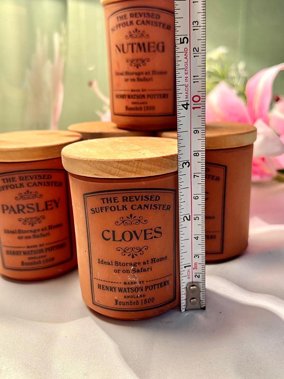 Henry Watson Suffolk Canister Set of 5 with Wooden Lids Airtight