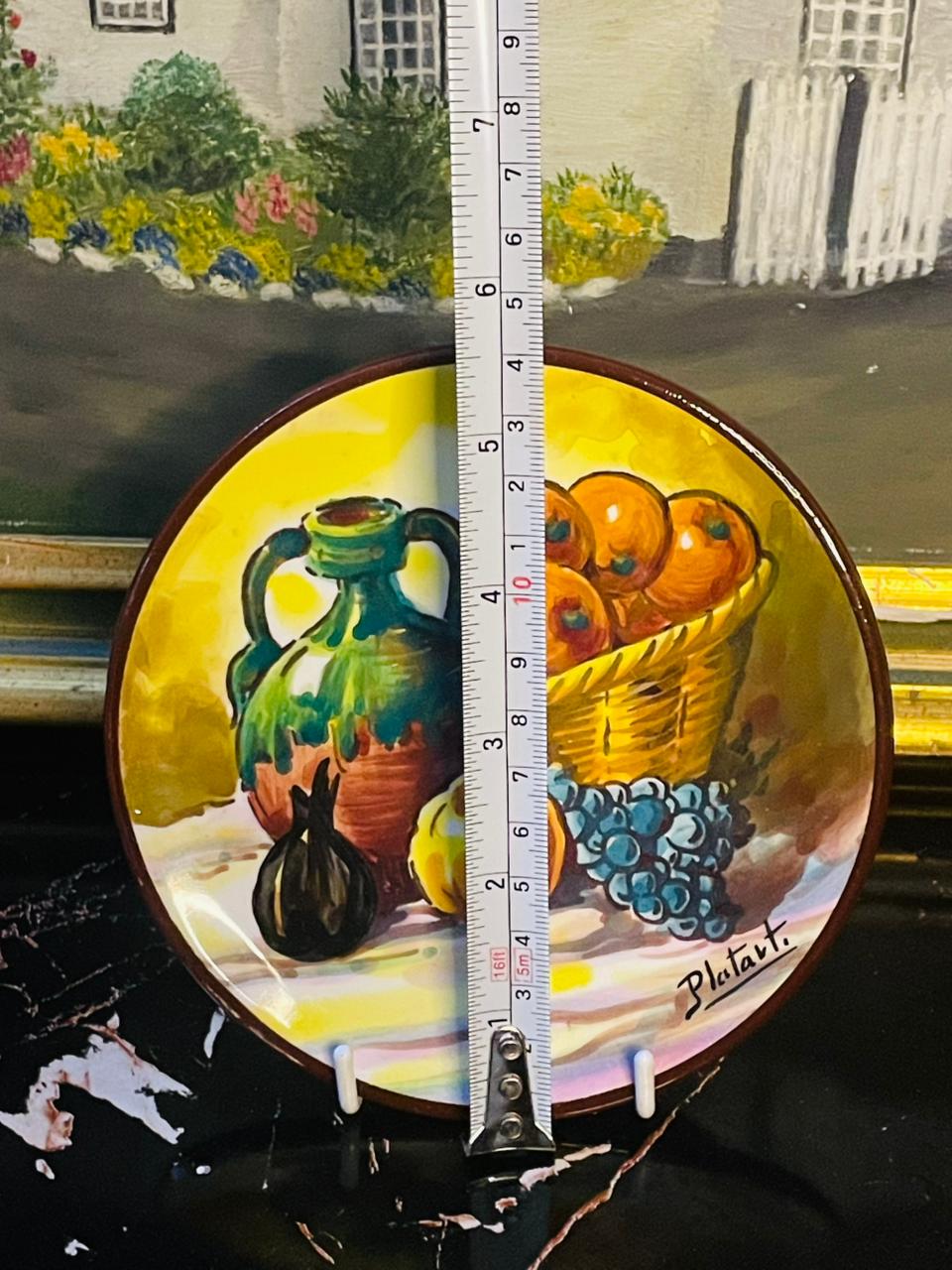Majolica Spanish Hand-Painted Ceramic Wall Plate – Vintage Collectible in Pakistan