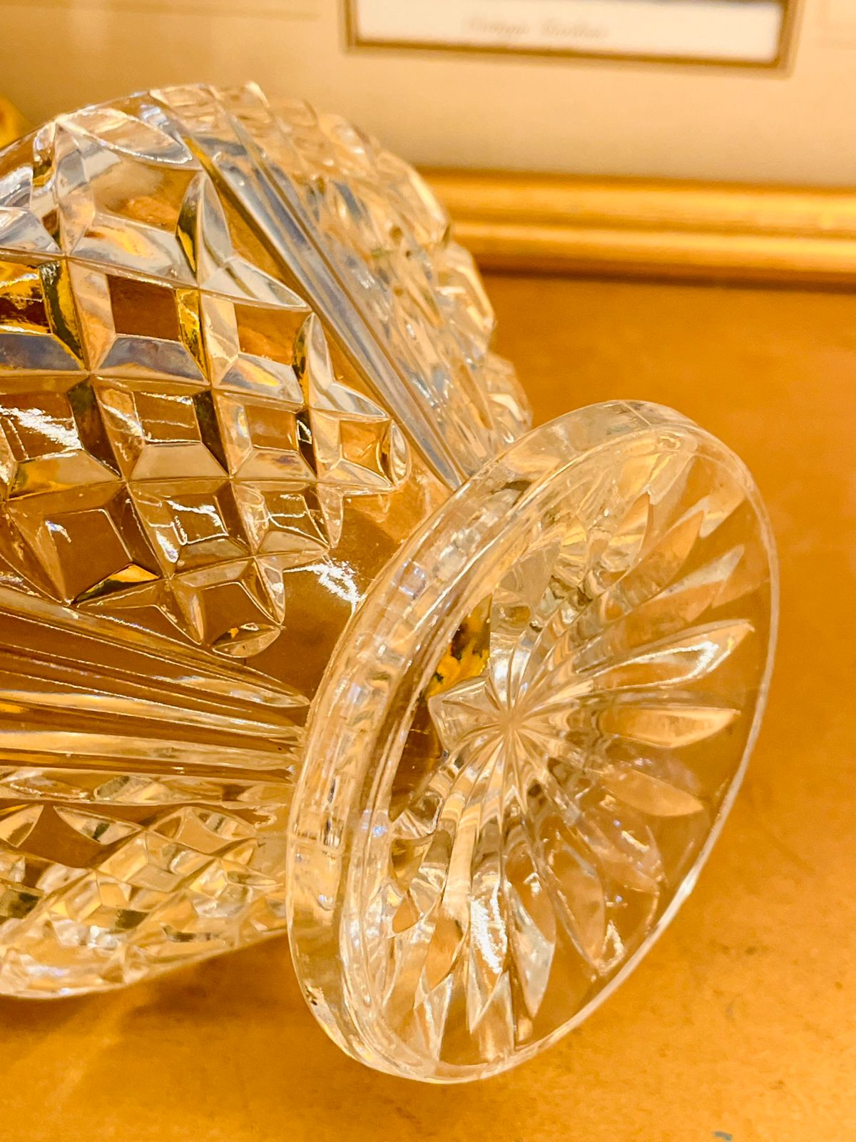 Vintage Cut Glass Pedestal – Elegant Serving Bowl