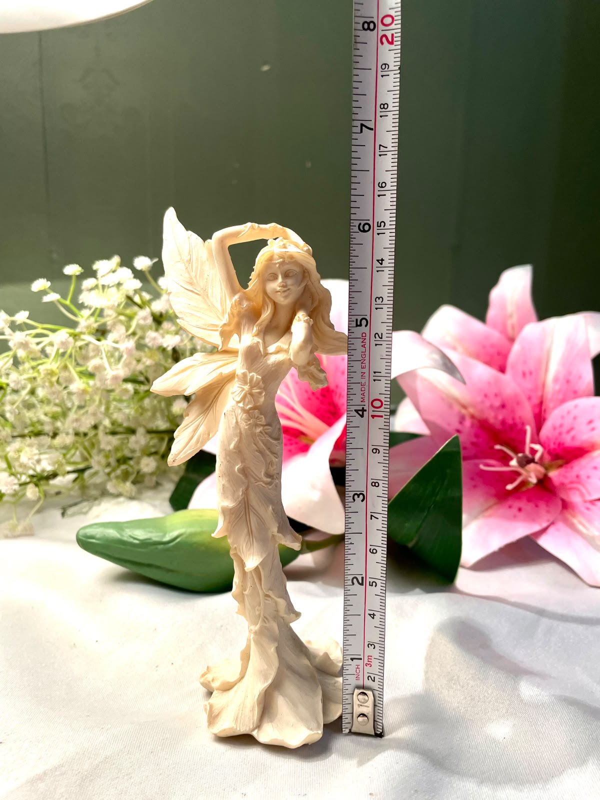 Ivory Fairy Figurine with Wings – 6 in