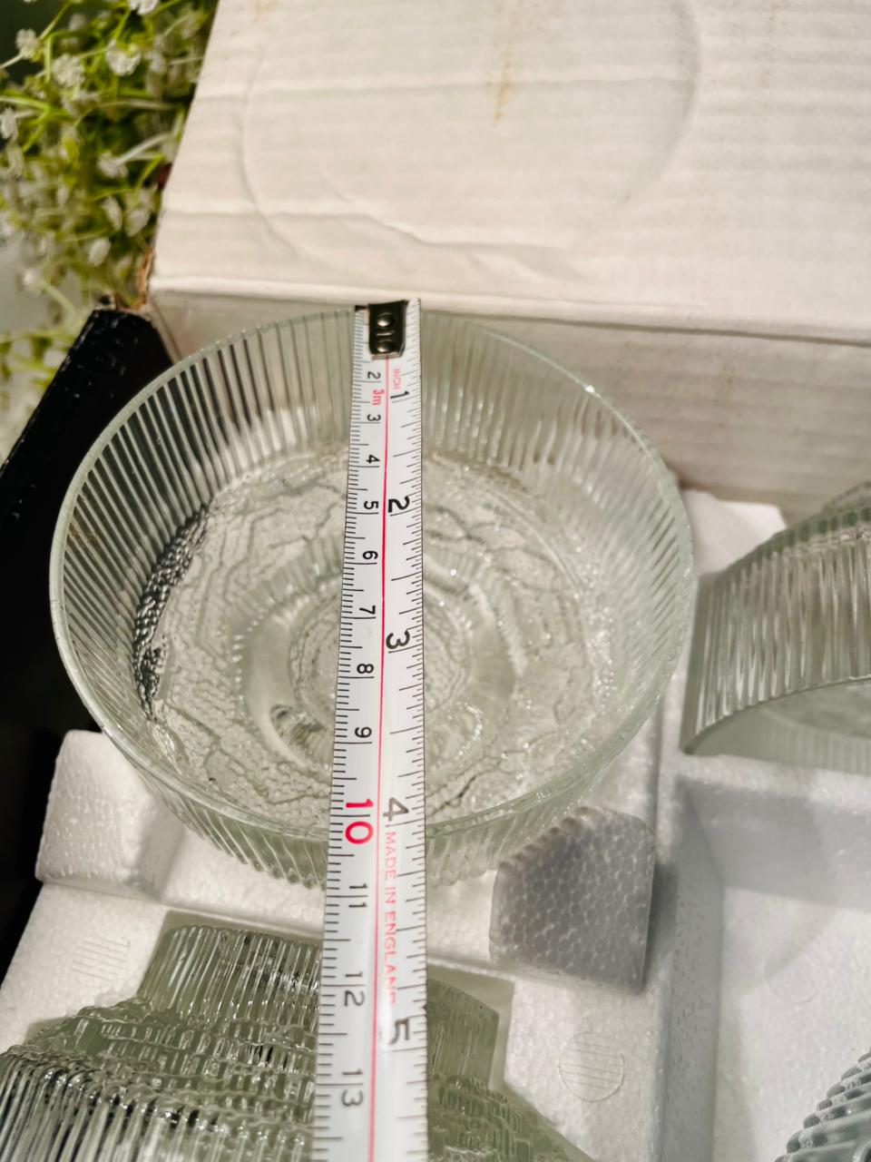Ravenhead Topaz Crystal 7 Bowl Set – Clear Ribbed
