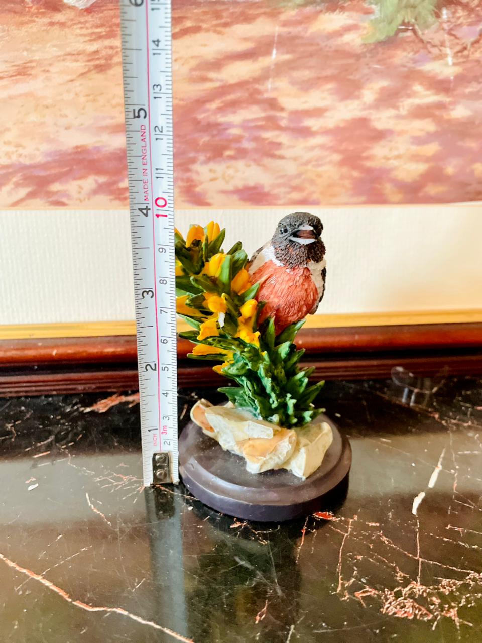 Vintage Redstart Bird Figurine – Hand Painted Collectible