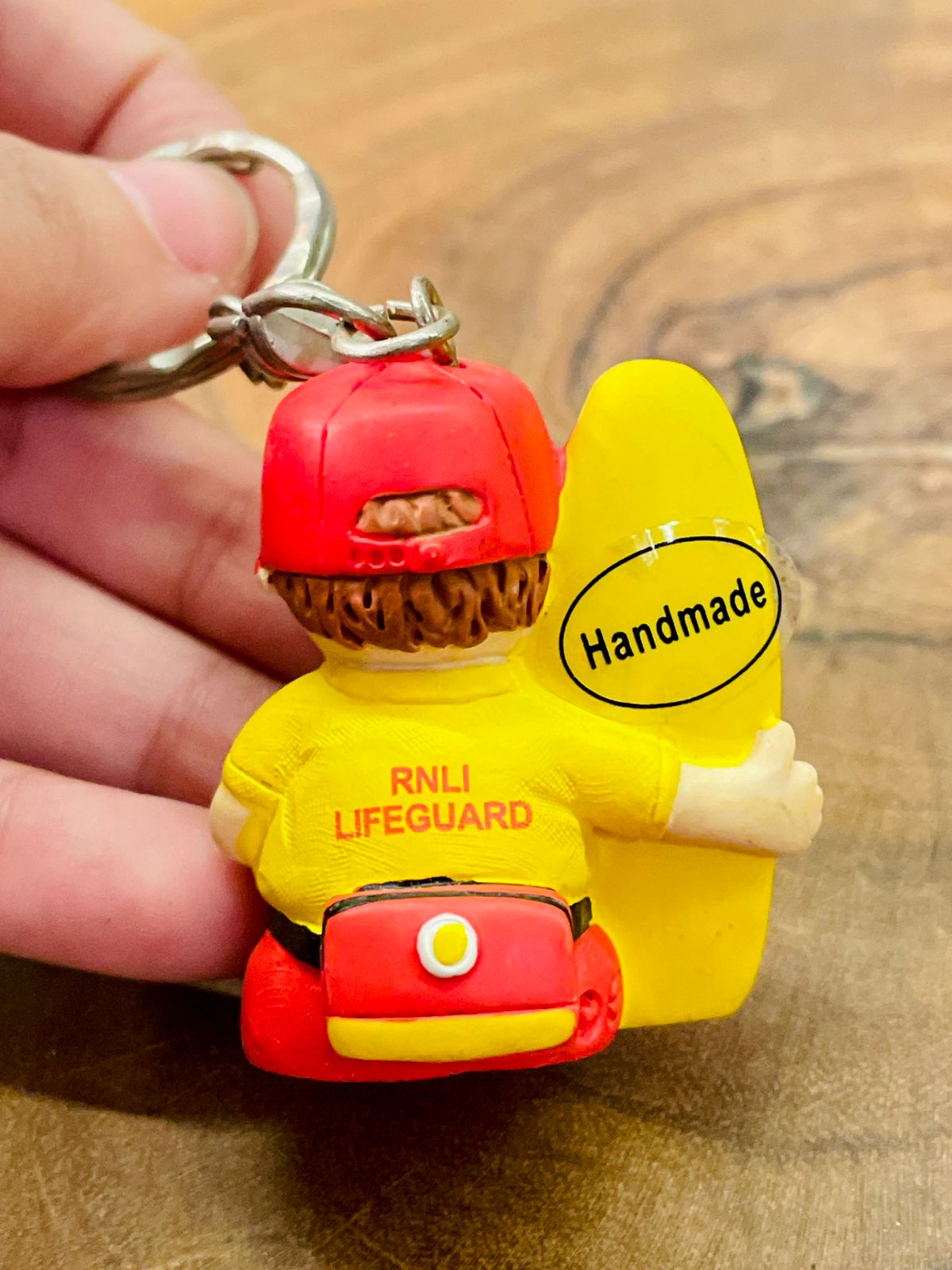 Handmade RNLI Lifeguard Keychain Surf Rescue Figurine