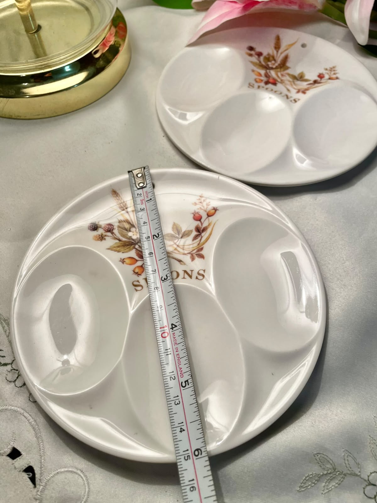 vintage Marks & Spencer "Harvest" (St. Michael) Melamine Triple Spoon Rest 15 cm ( each)
