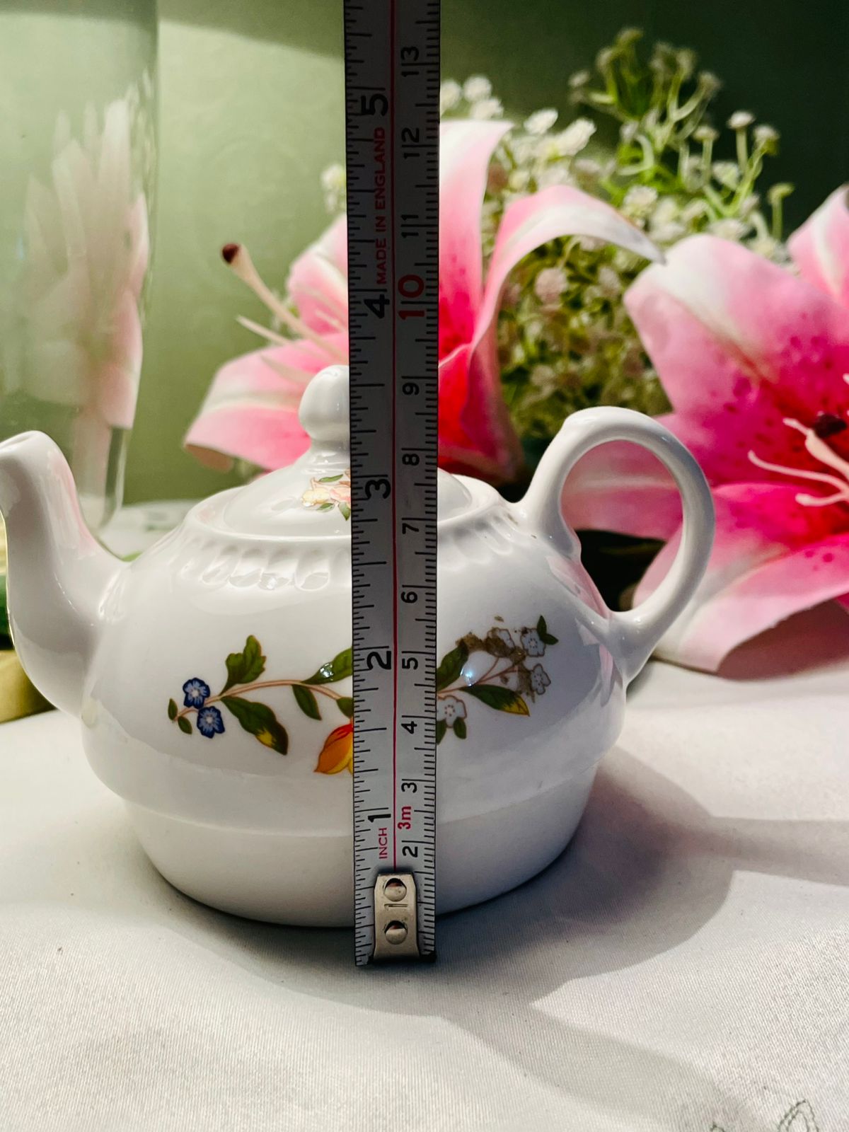 Aynsley Fine Bone China Floral Mini Teapot 13cm