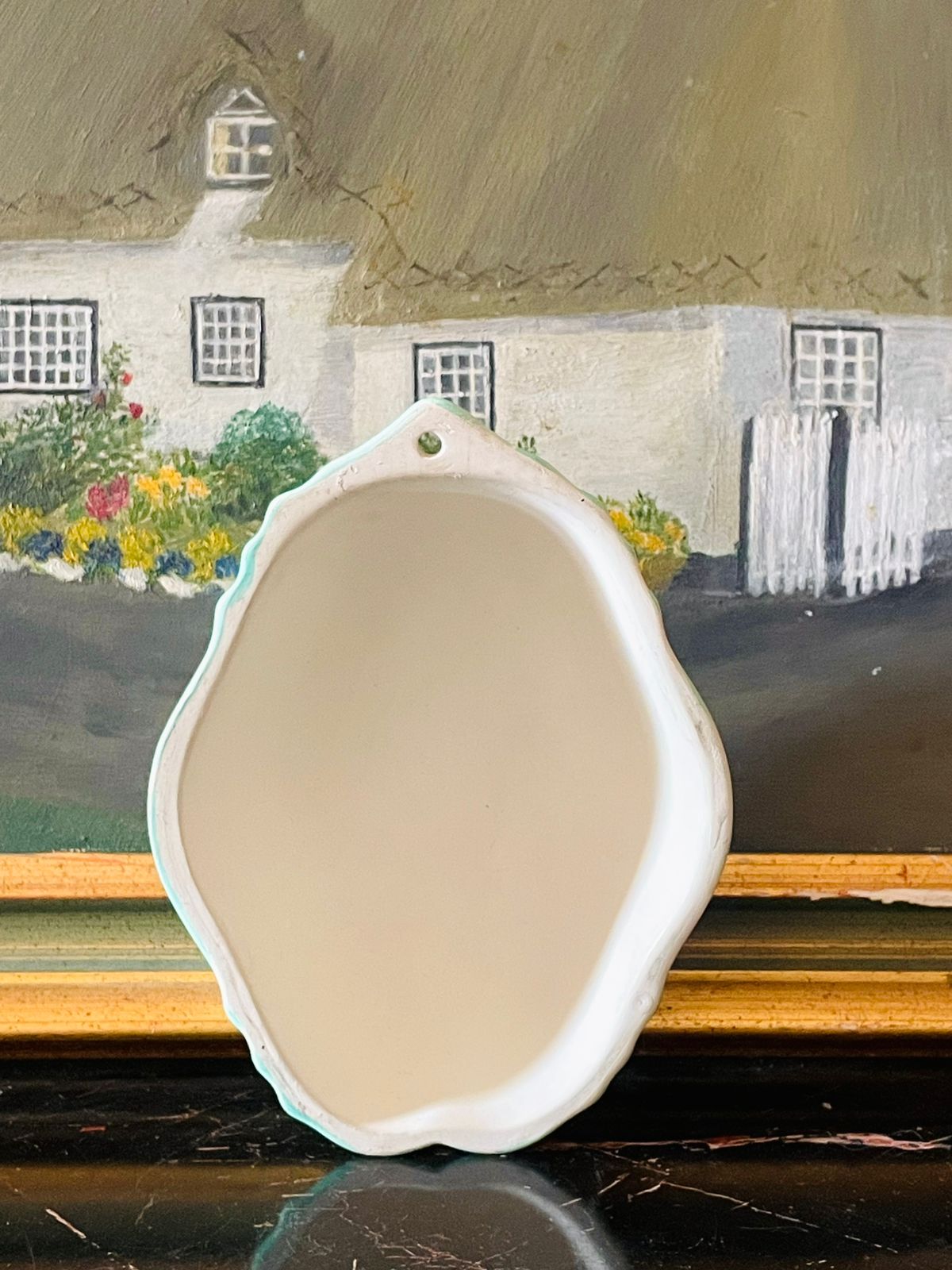 Vintage Handcrafted Lemon Relief Wall Plaque – Pastel English Cottage Style