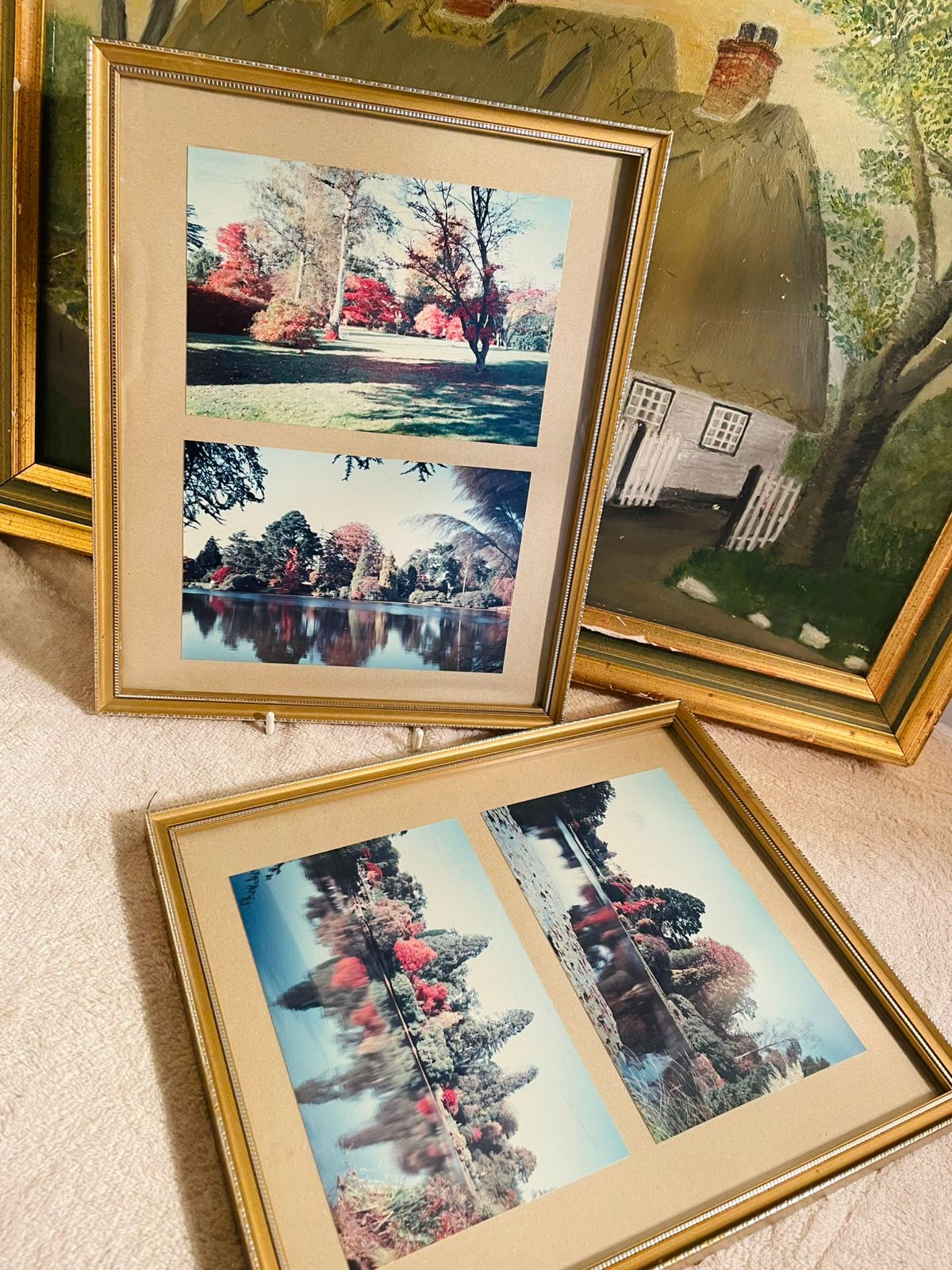 Set of 2 Vintage Printed Frames by Brentwood Designs – Lakescape Wall Art