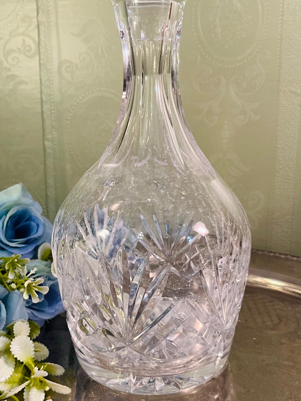 Vintage Cut Crystal Decanter 30 cm Flame Stopper