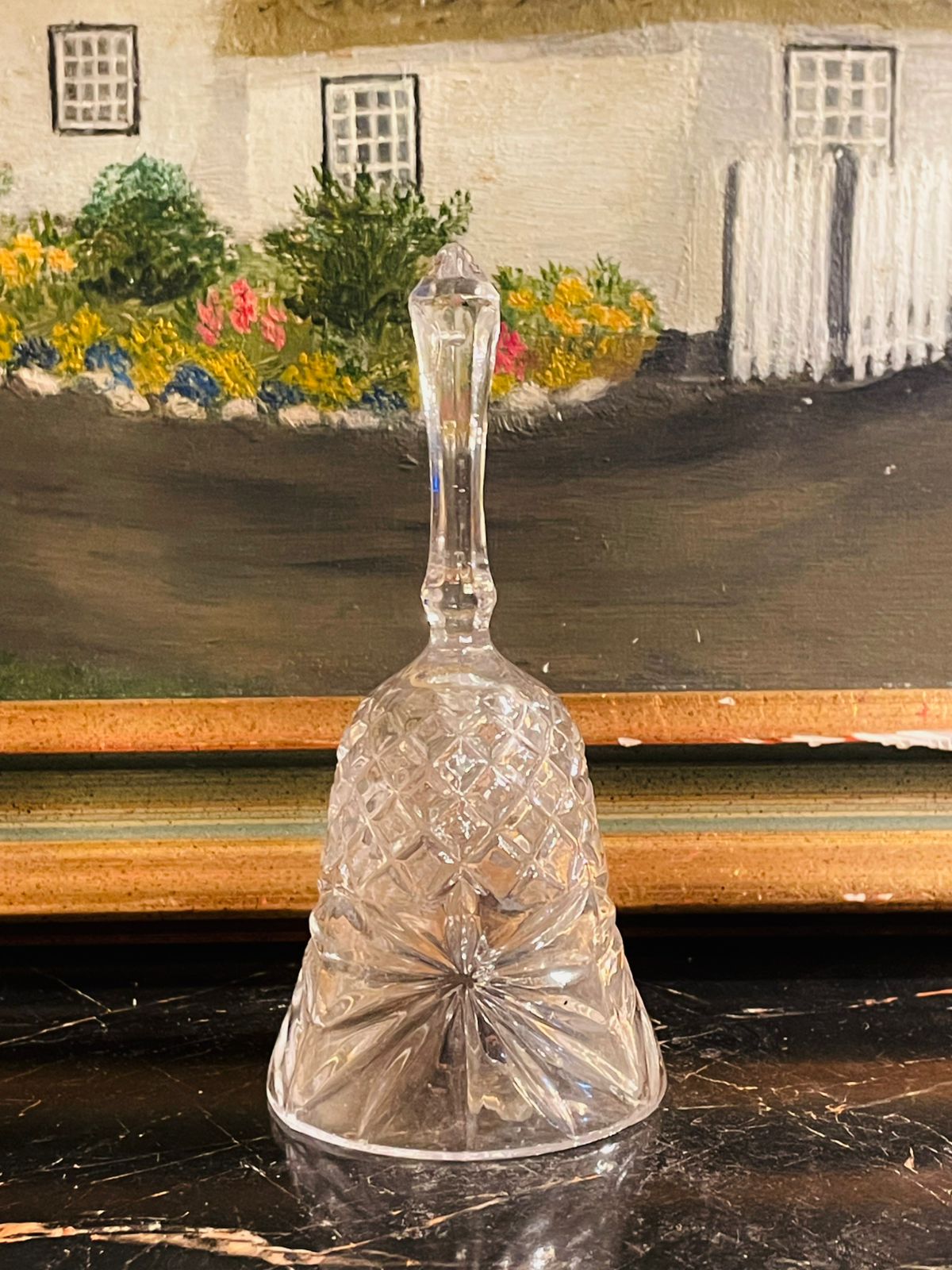 Vintage Crystal Dinner Bell – Crystal Cut Bell Made in France