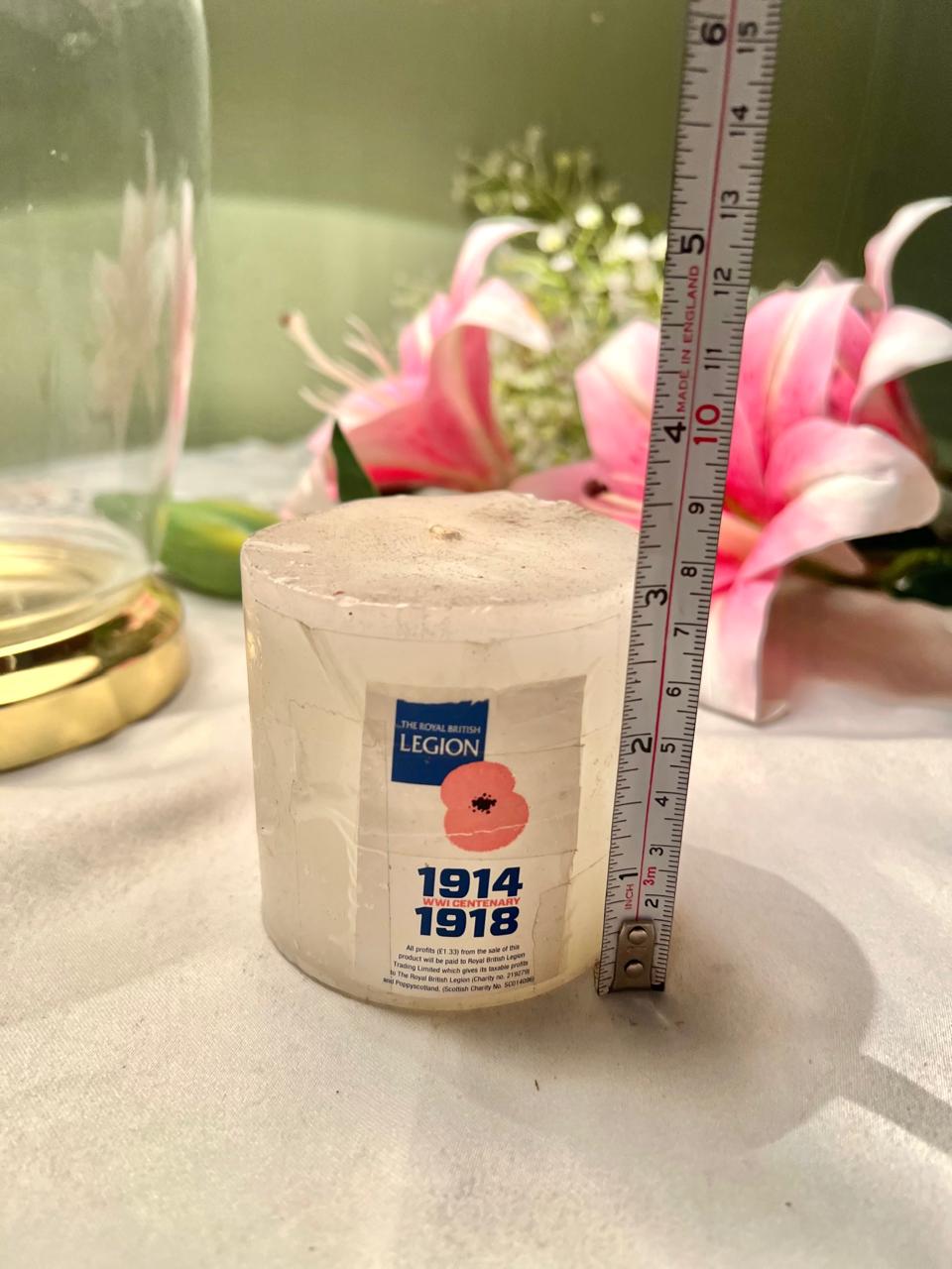 Royal British Legion WWI Centenary Pillar Scented Candle – 3.5 Inch