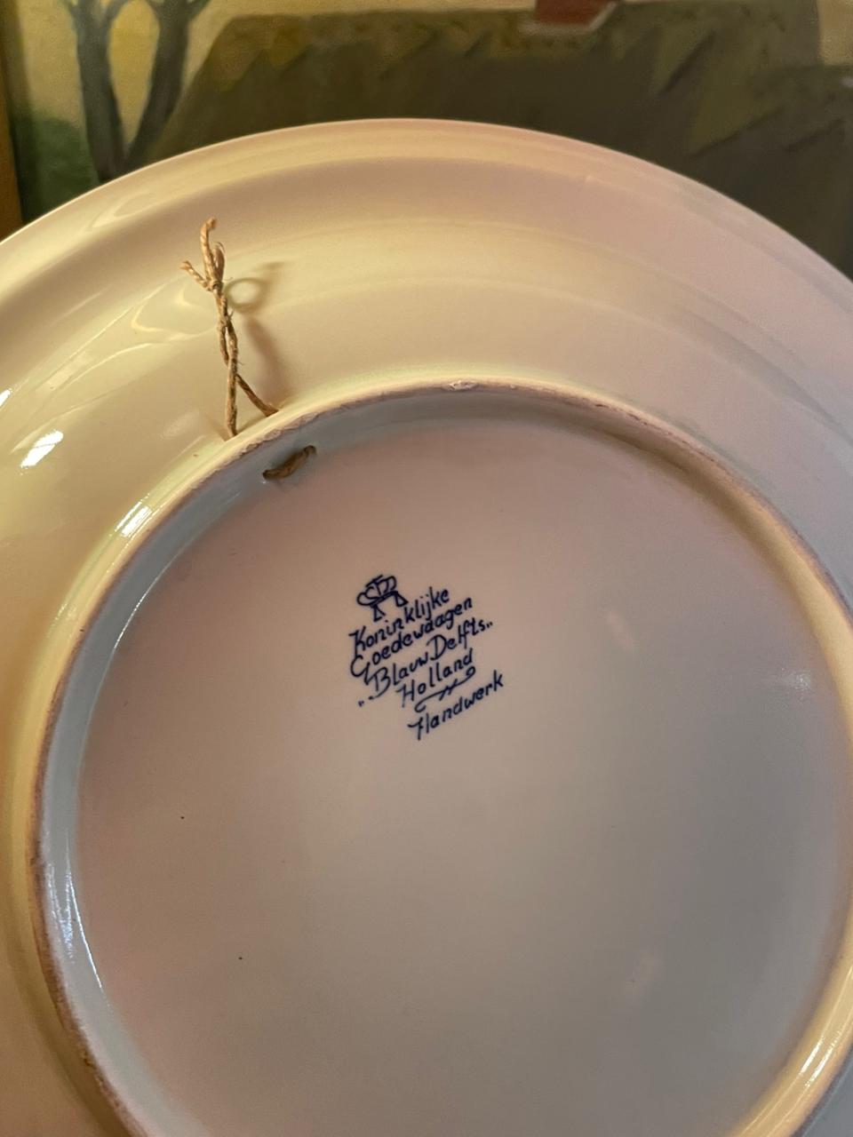 Vintage Dutch ROYAL GOEDEWAAGEN Wall Plate | Blue & White Delft Style | England