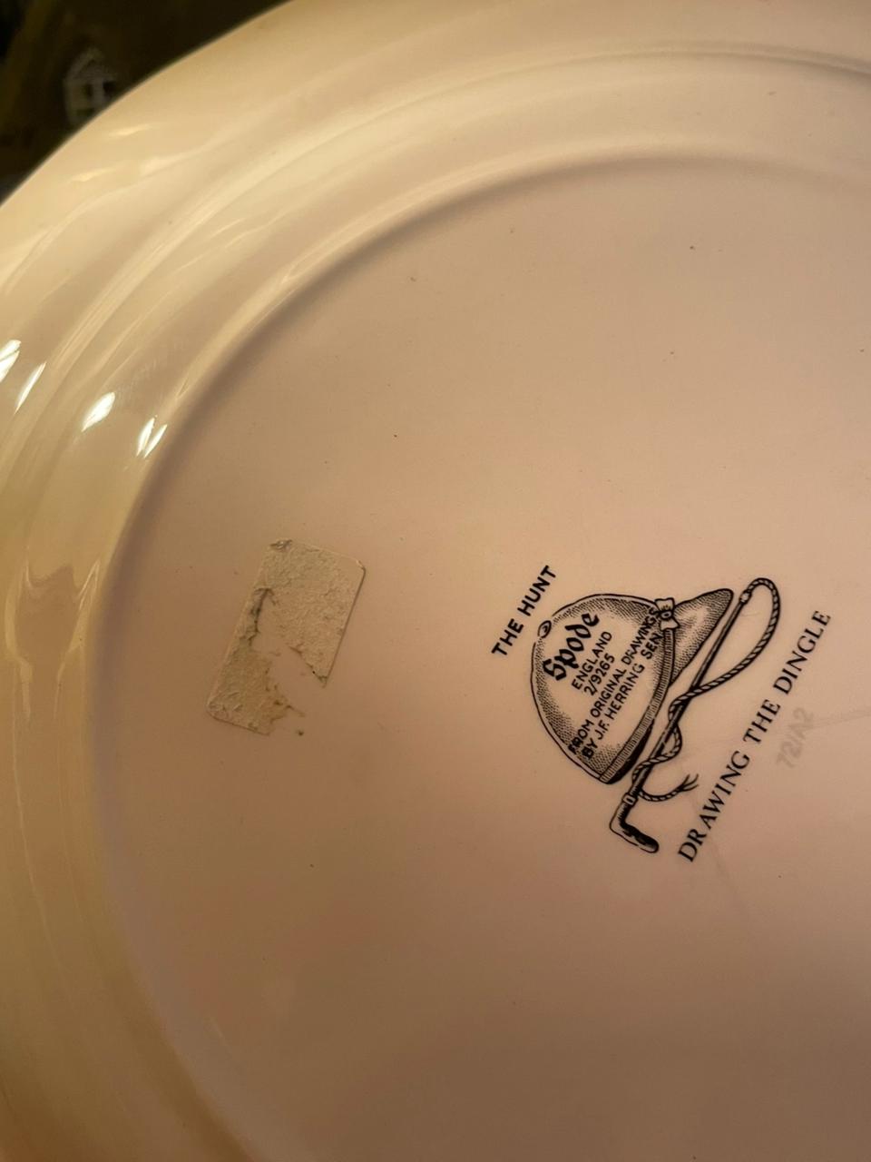 Spode "The Hunt" Dinner Plate | Drawing The Dingle | Made in England