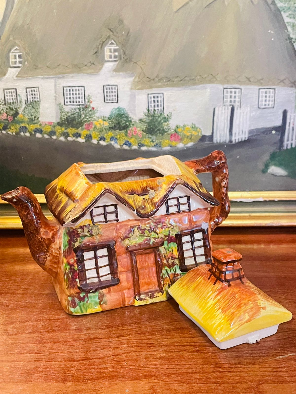 Vintage Price Kensington “Ye Olde Cottage” Teapot – English Cottage Ware 1960s Ceramic Collectible