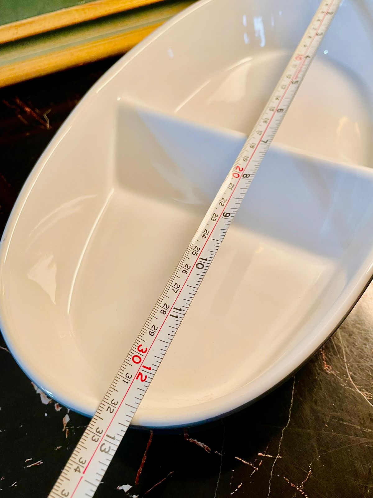 Crofton Divided Ceramic Serving Dish – 2 Section Oval Platter (2018)