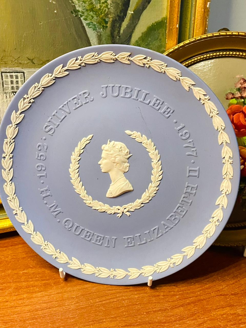 Rare Find Wedgwood Jasperware Blue Decor Plate | England