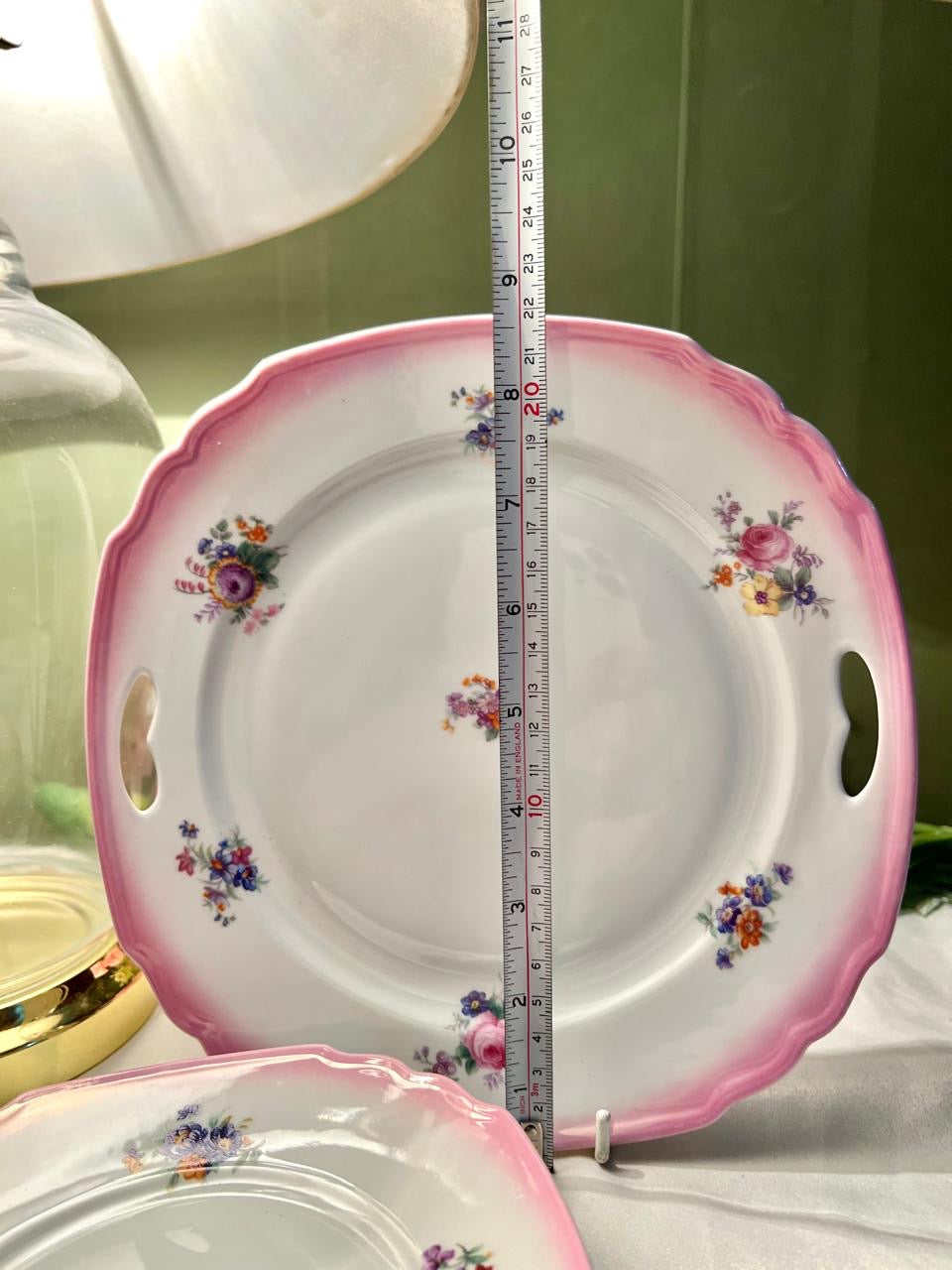 5-Piece German Floral Plate & Serving Platter Set 8.5 in