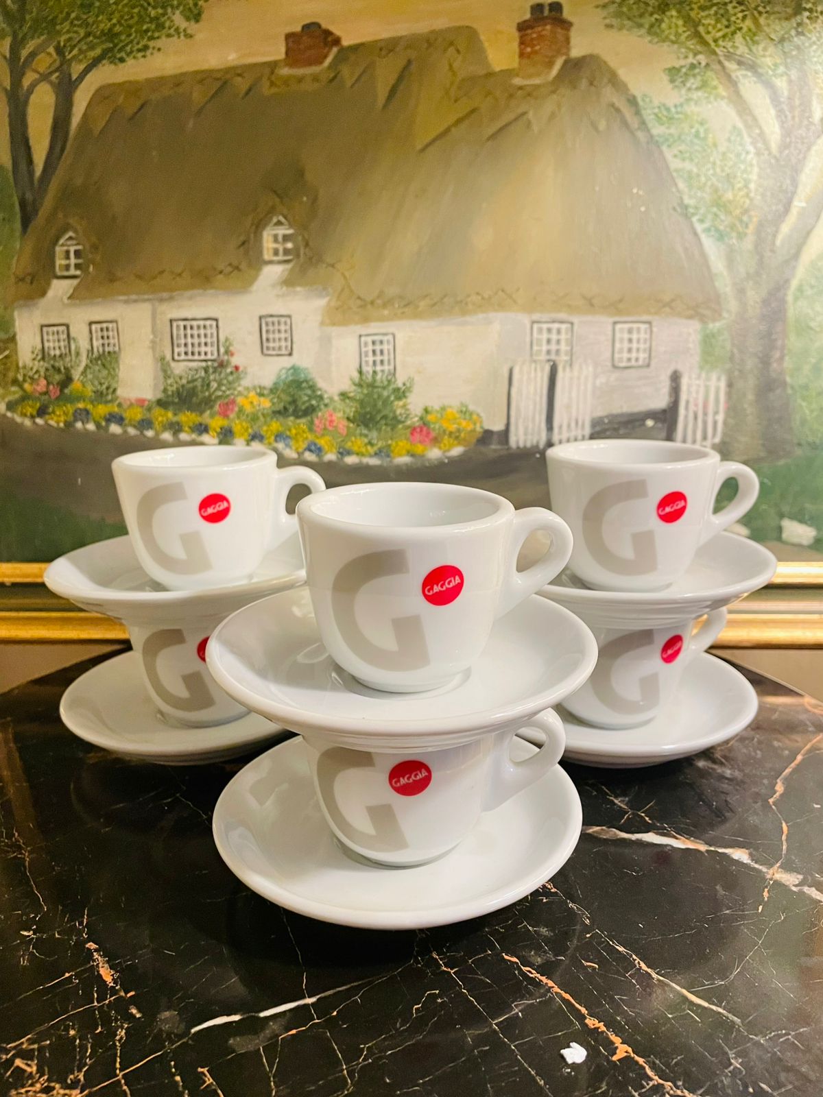 MAGPIE Sarah Young Espresso Set of 6 – Gaggia Coffee Cups & Saucers