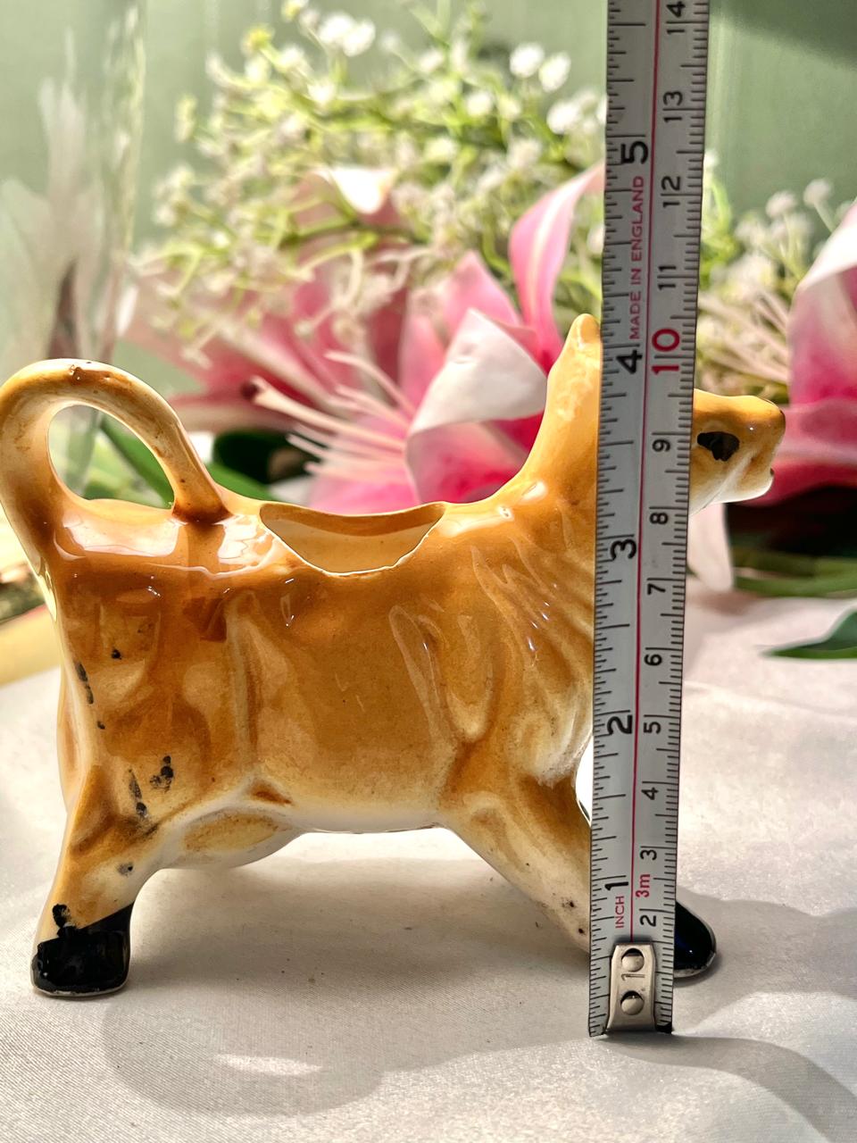 Brown Cow Ceramic Milk Pot Figurine 10cm - 1 Piece